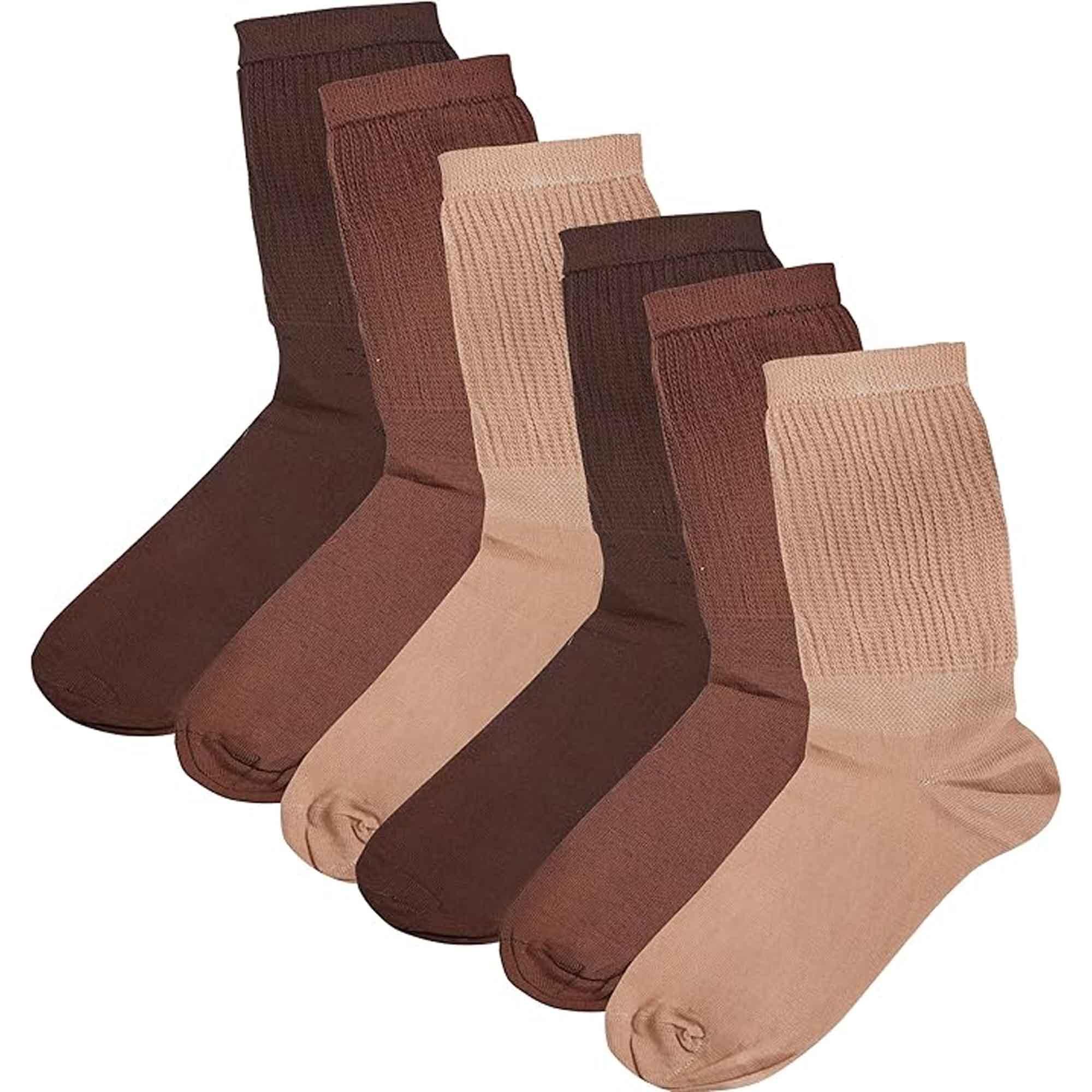 6-pack-men-s-extra-wide-non-elastic-diabetic-socks-super-soft-breathable-moisture-wicking-antibacterial-sustainable-cotton-black-uk-sizes-6-11-by-sock-stack-assorted-6-11-socks-119971 - Bobobiy