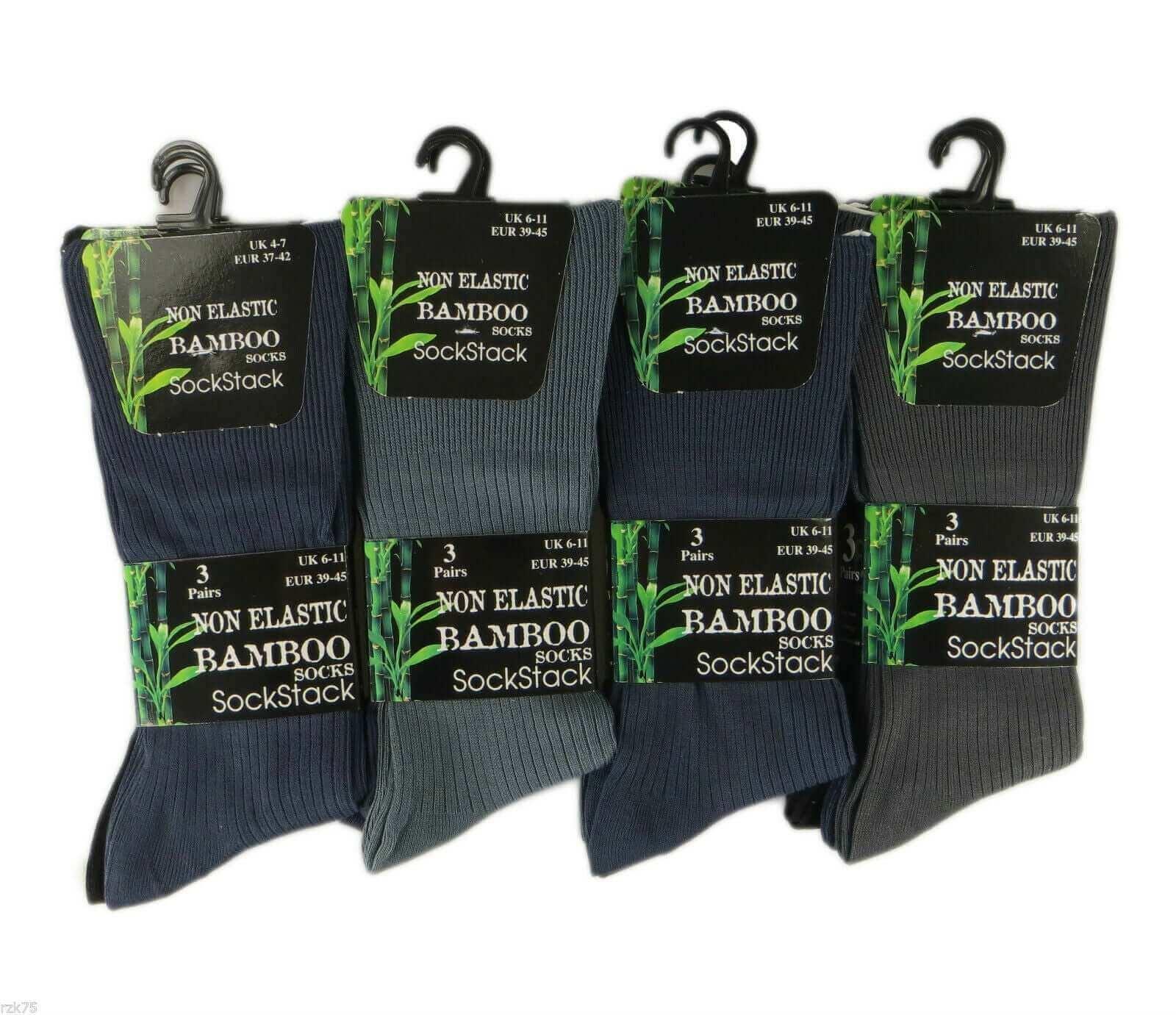 6-pairs-men-s-bamboo-socks-loose-top-soft-grip-anti-bacterial-moisture-wicking-reinforced-heel-and-toe-comfortable-durable-uk-6-11-eur-39-45-by-sock-stack-dark-assorted-6-11-socks-117 - Bobobiy