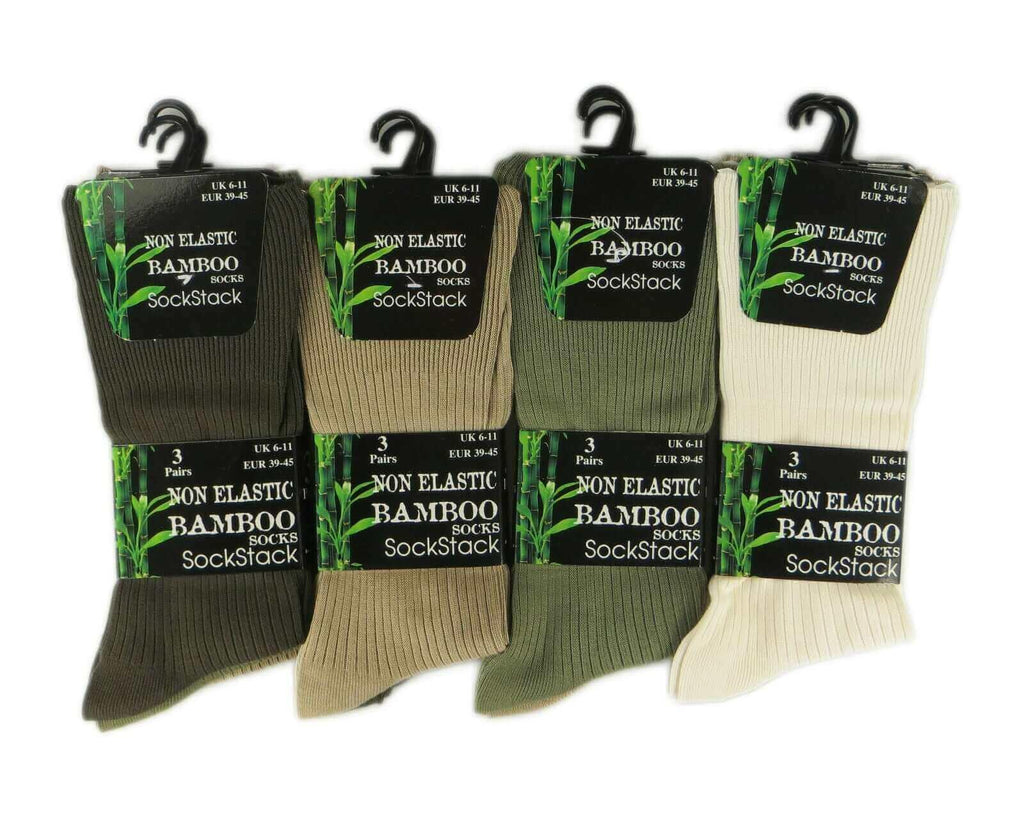 6-pairs-men-s-bamboo-socks-loose-top-soft-grip-anti-bacterial-moisture-wicking-reinforced-heel-and-toe-comfortable-durable-uk-6-11-eur-39-45-by-sock-stack-light-assorted-6-11-socks-11 - Bobobiy