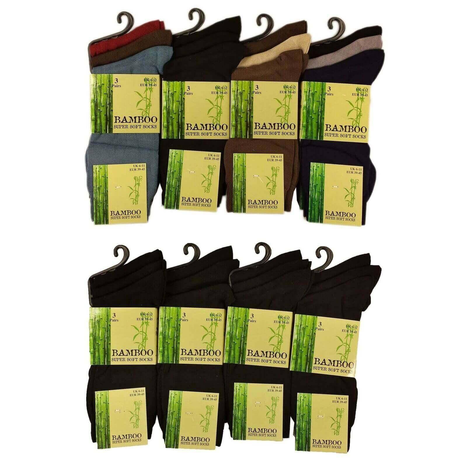 6-pairs-men-s-bamboo-socks-super-soft-anti-bacterial-moisture-wicking-breathable-comfort-reinforced-heel-and-toe-uk-sizes-6-11-assorted-colours-or-black-by-sock-stack-assorted-6-11-so - Bobobiy