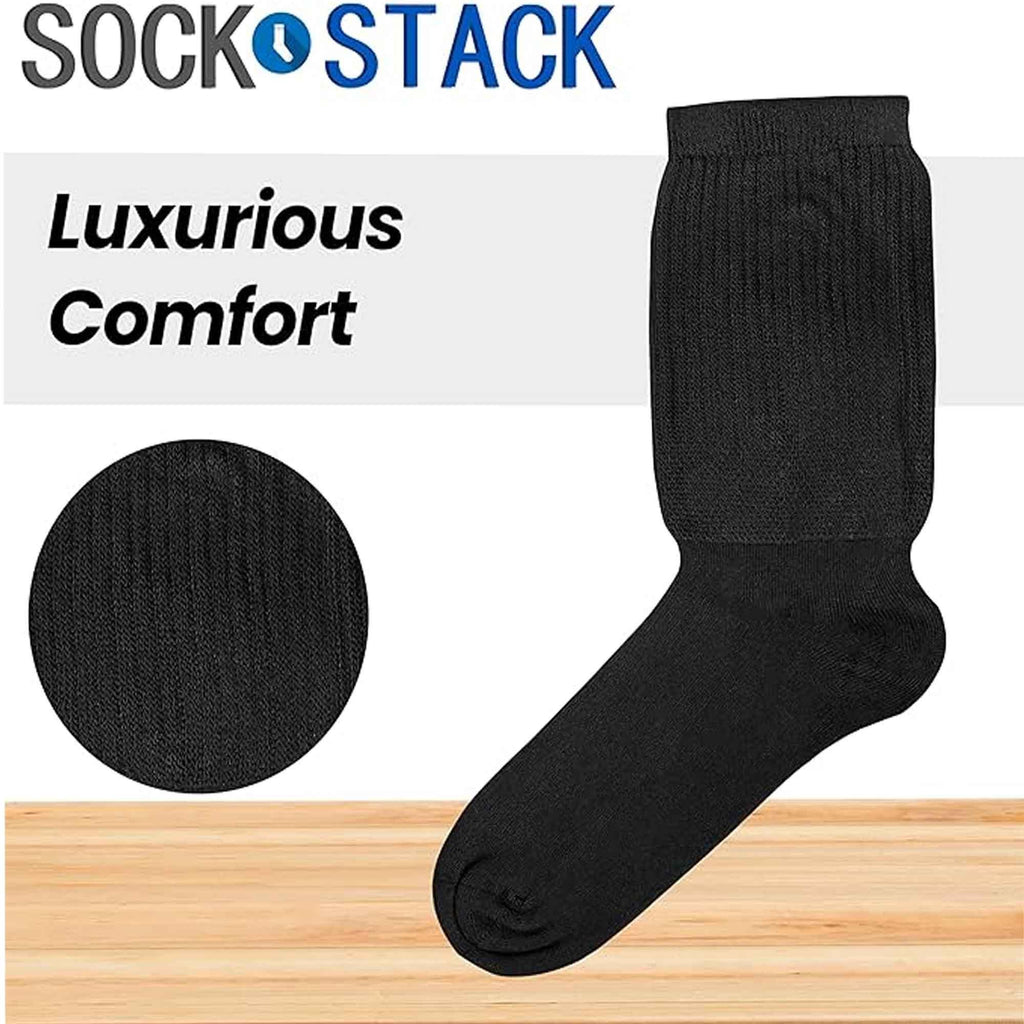 6-pairs-men-s-extra-wide-diabetic-socks-non-elastic-loose-top-moisture-wicking-antibacterial-breathable-cotton-for-leg-swelling-sock-stack-socks-1182194816 - Bobobiy