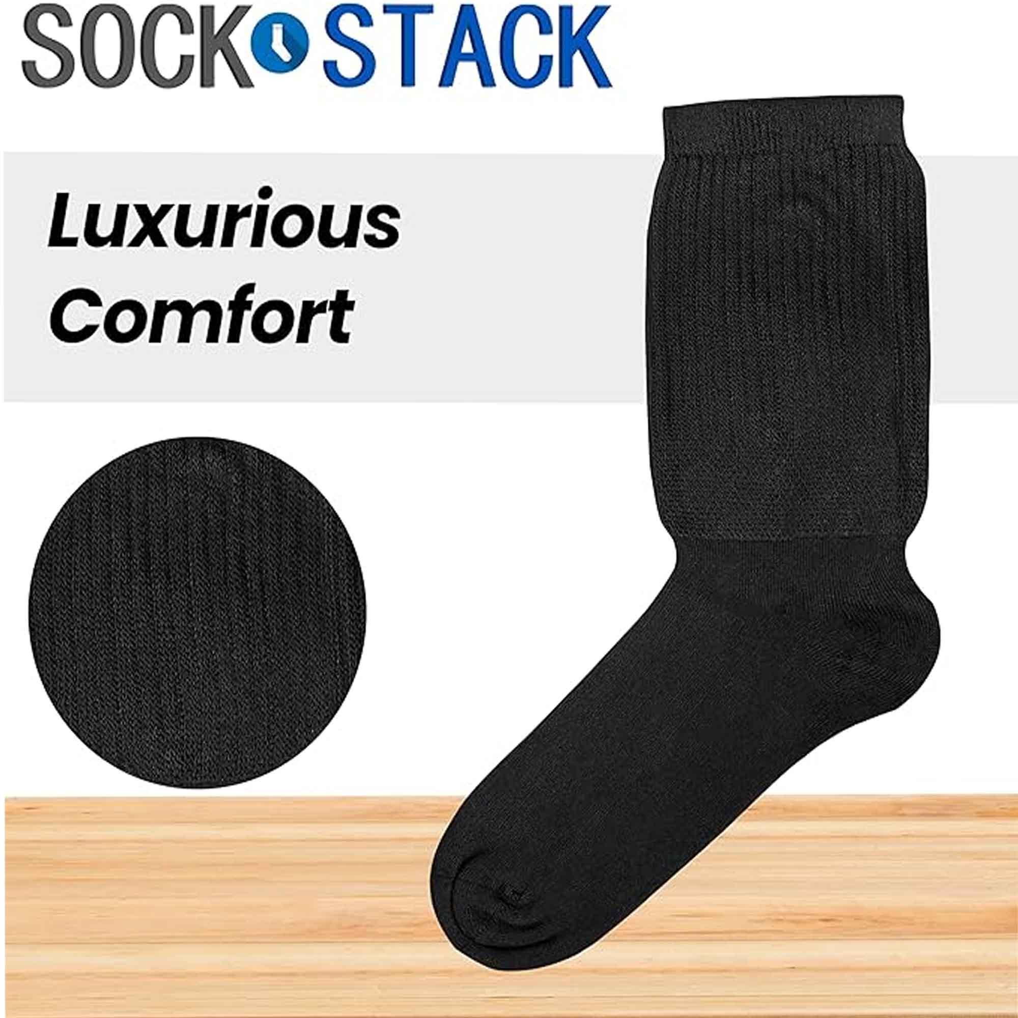 6-pairs-men-s-extra-wide-diabetic-socks-non-elastic-loose-top-moisture-wicking-antibacterial-breathable-cotton-for-leg-swelling-sock-stack-socks-1182194816 - Bobobiy