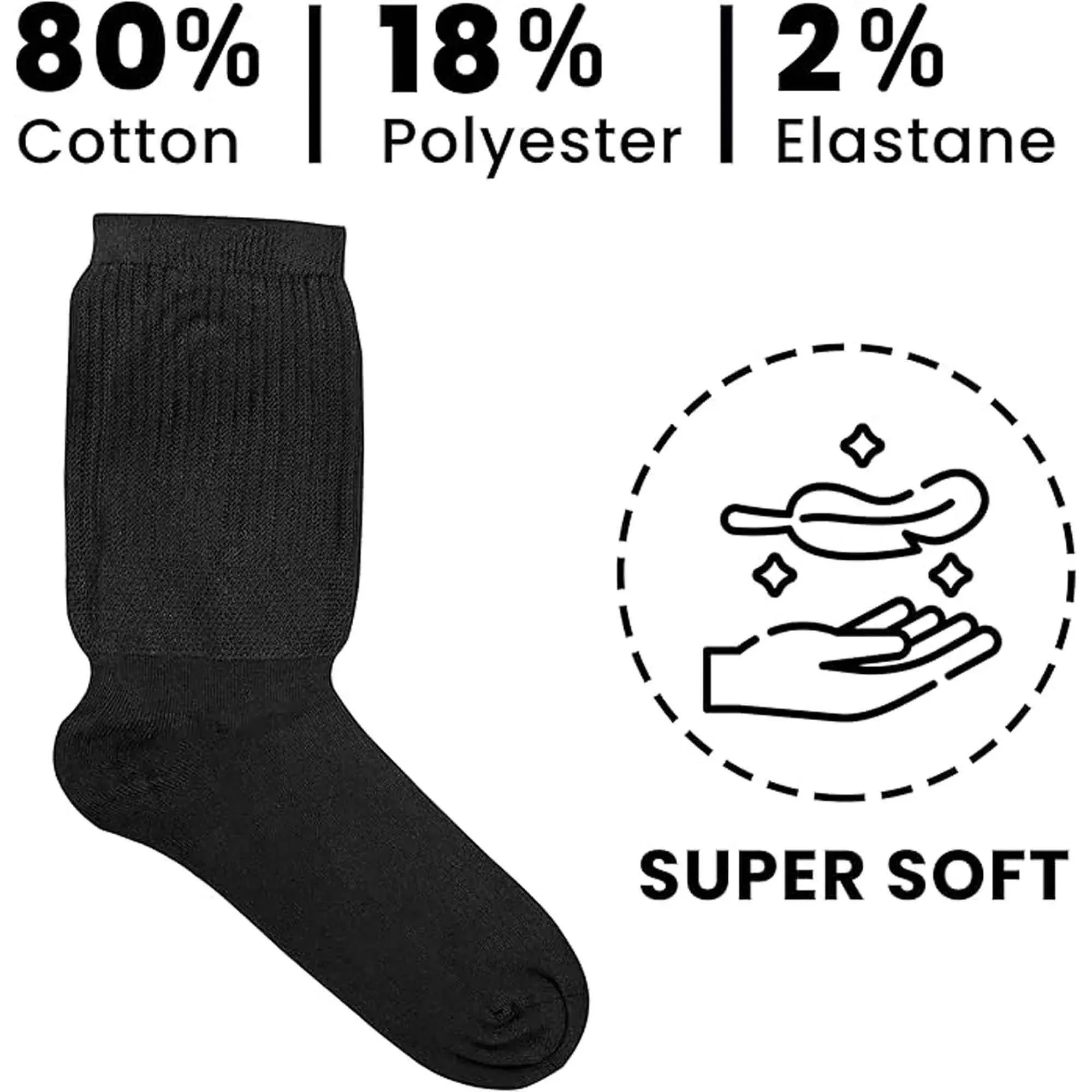 6-pairs-men-s-extra-wide-diabetic-socks-non-elastic-loose-top-moisture-wicking-antibacterial-breathable-cotton-for-leg-swelling-sock-stack-socks-1182194817 - Bobobiy