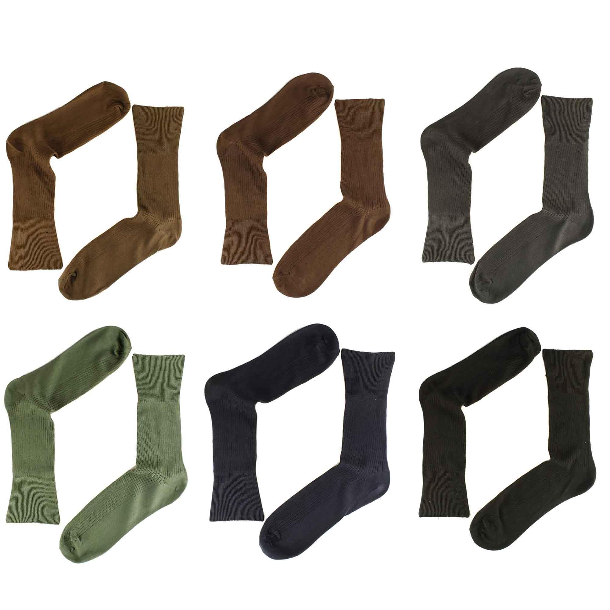 6-pairs-mens-100-percent-cotton-loose-top-diabetic-friendly-non-elastic-socks-moisture-wicking-breathable-antibacterial-comfortable-daily-wear-assorted-colours-by-sock-stack-assorted - Bobobiy