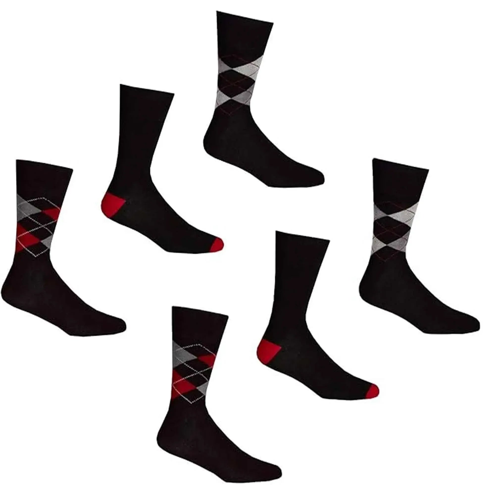 6-pairs-mens-bamboo-socks-argyle-stripe-breathable-moisture-wicking-casual-suit-anti-odor-soft-grip-elastic-hand-linked-toe-seam-uk-6-11-eur-39-45-sock-stack-argyle-6-11-socks-1182059 - Bobobiy