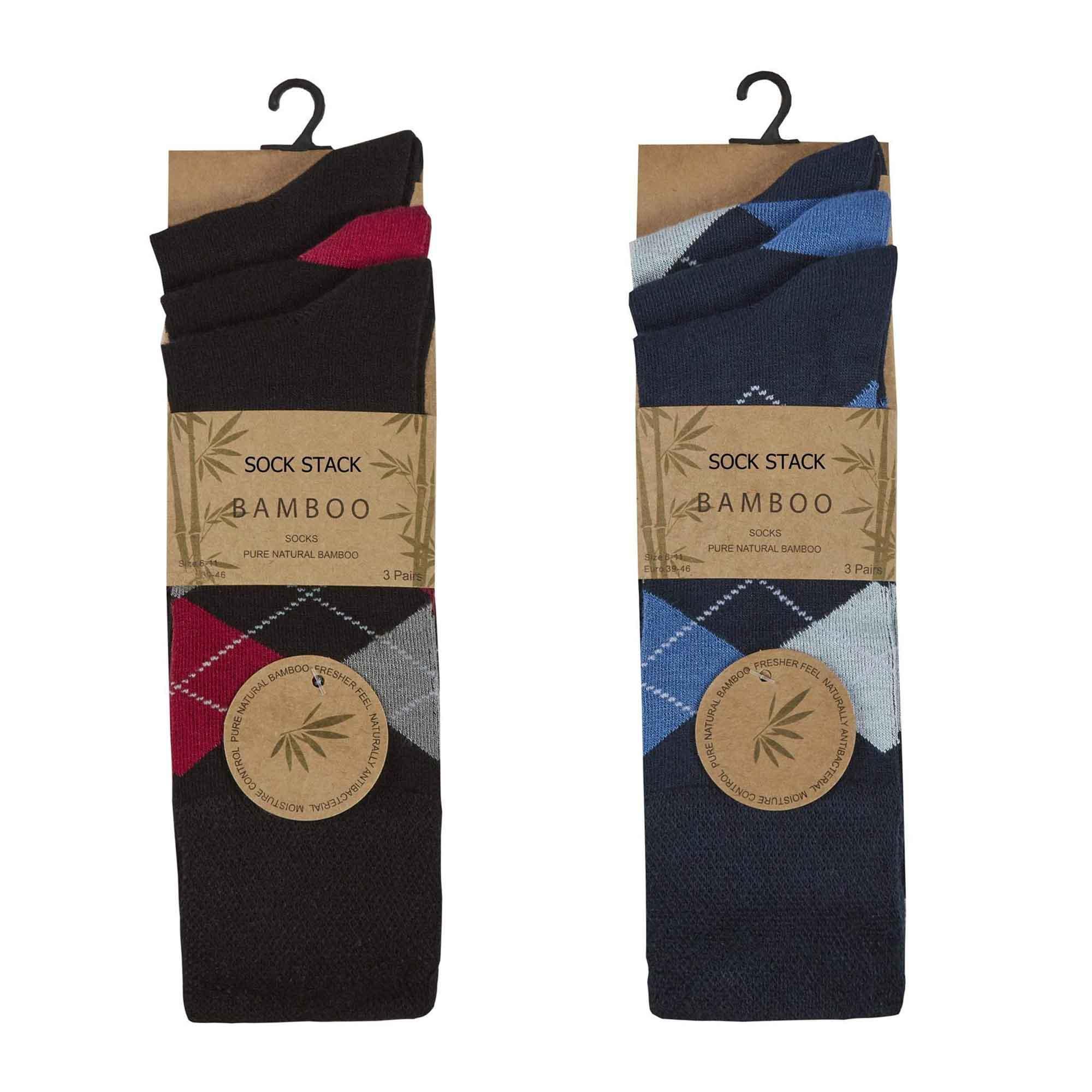 6-pairs-mens-bamboo-socks-argyle-stripe-breathable-moisture-wicking-casual-suit-anti-odor-soft-grip-elastic-hand-linked-toe-seam-uk-6-11-eur-39-45-sock-stack-socks-1182059141 - Bobobiy