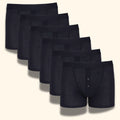 6-pairs-mens-black-boxer-short-ribbed-boxers-cotton-stretch-boxershorts-underwear-mb09-by-sock-stack-black-s-boxer-shorts-1182143665 - Bobobiy