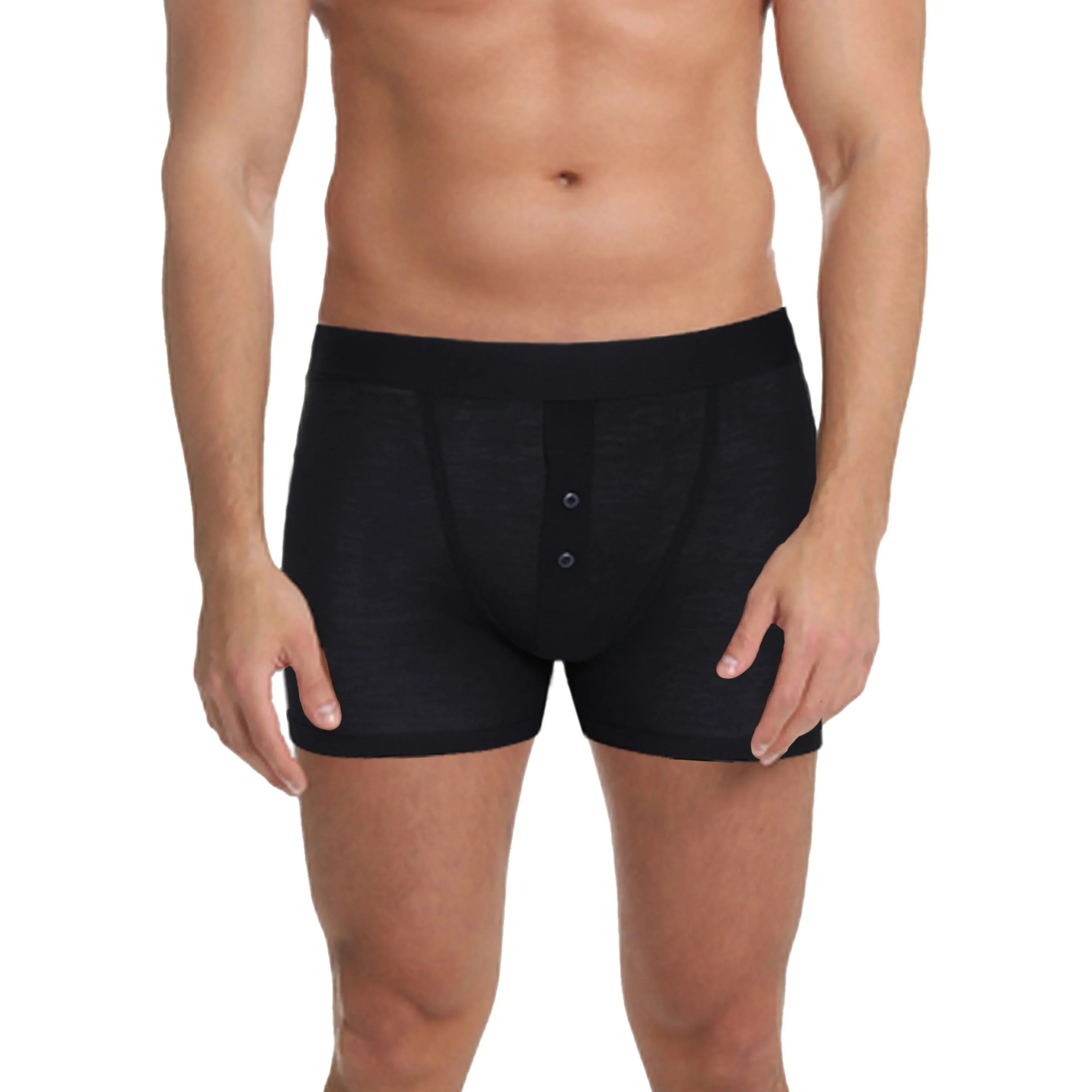 6-pairs-mens-boxer-short-ribbed-boxers-cotton-stretch-boxershorts-underwear-black-mb09-small-by-sock-stack-boxer-shorts-1182066153 - Bobobiy
