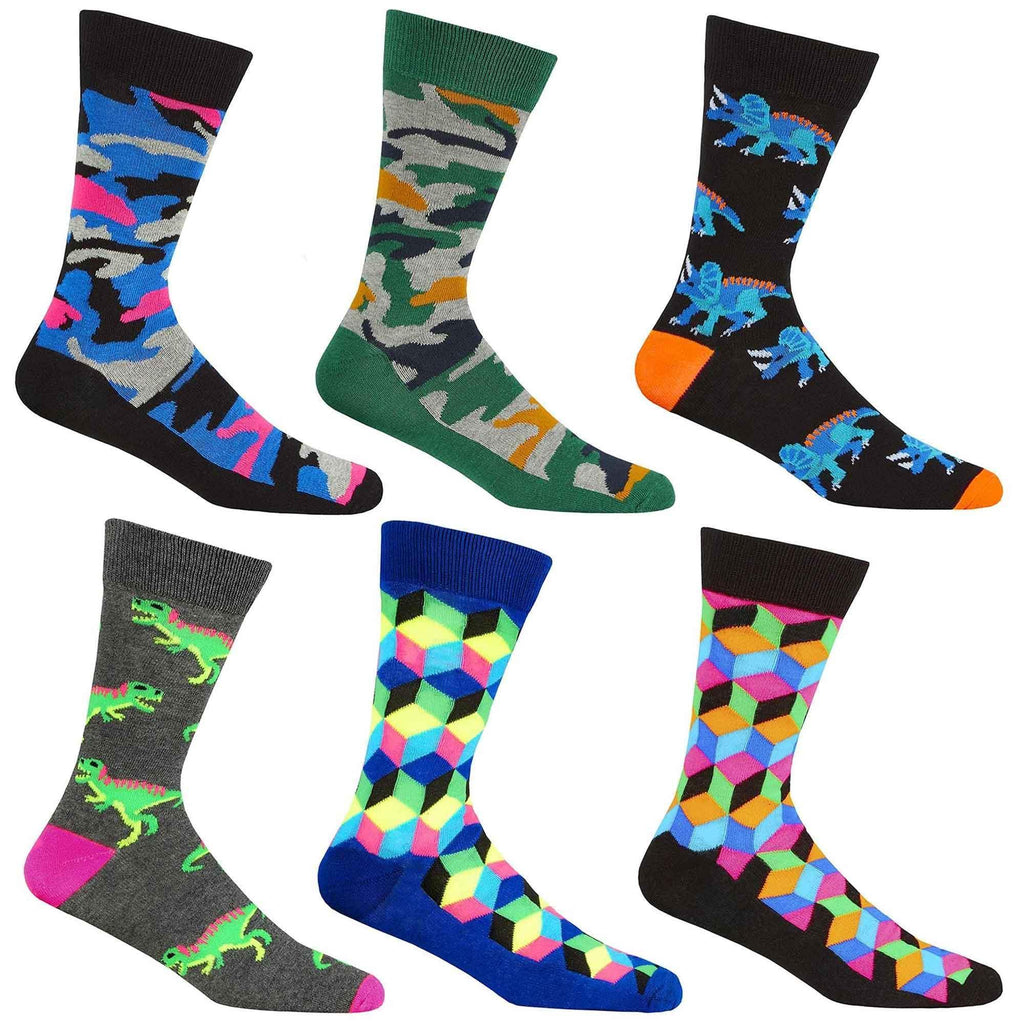 6-pairs-mens-fun-novelty-cotton-rich-socks-comfortable-breathable-with-sculpted-heels-and-toes-assorted-styles-perfect-fit-uk-6-11-eur-39-45-by-sock-stack-socks-1182052959 - Bobobiy
