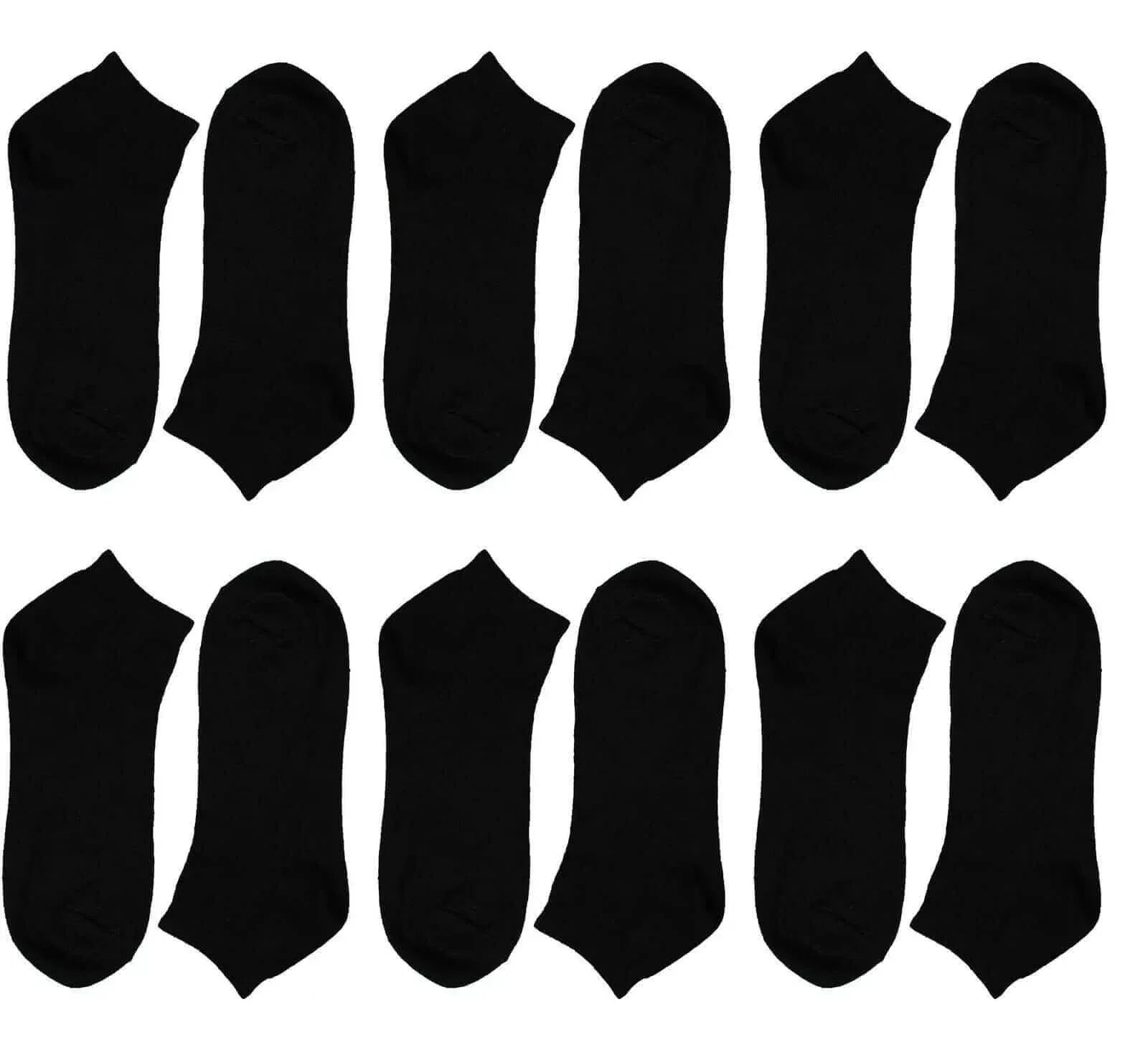 6-pairs-mens-lightweight-breathable-cotton-blend-ankle-trainer-socks-with-arch-support-for-running-gym-everyday-wear-in-black-white-navy-grey-sizes-uk-6-11-eur-39-45-by-sock-stack-bla - Bobobiy