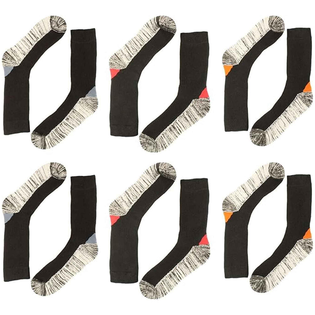 6-pairs-mens-steel-toe-work-socks-with-reinforced-heel-toe-cushioned-cotton-blend-for-construction-warehouse-heavy-duty-support-by-sock-stack-assorted-6-11-socks-1182567668 - Bobobiy