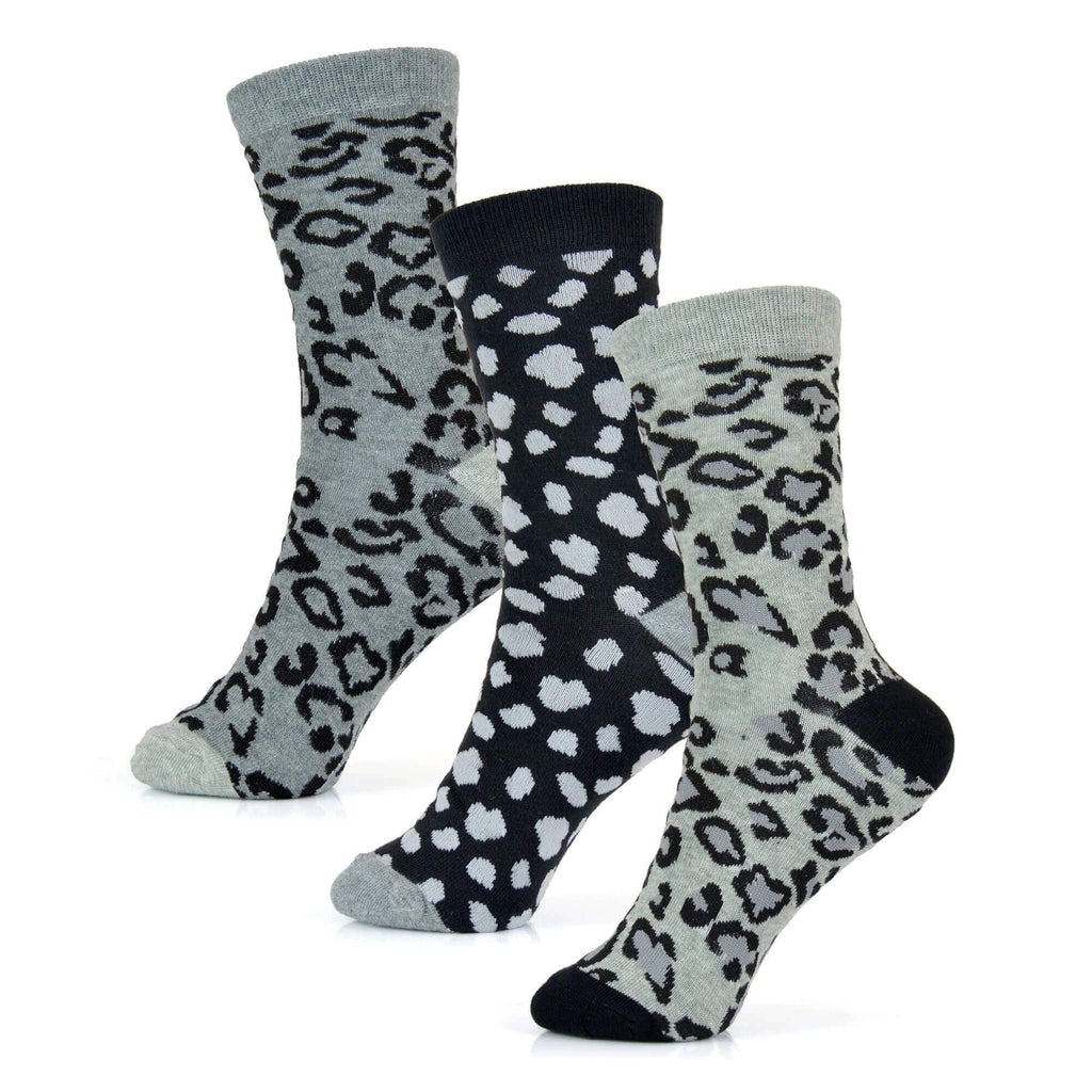 6-pairs-women-s-cotton-rich-socks-fun-designs-stripes-dots-leopard-fox-dog-cat-prints-uk-4-7-breathable-durable-by-sock-stack-socks-1176513918 - Bobobiy