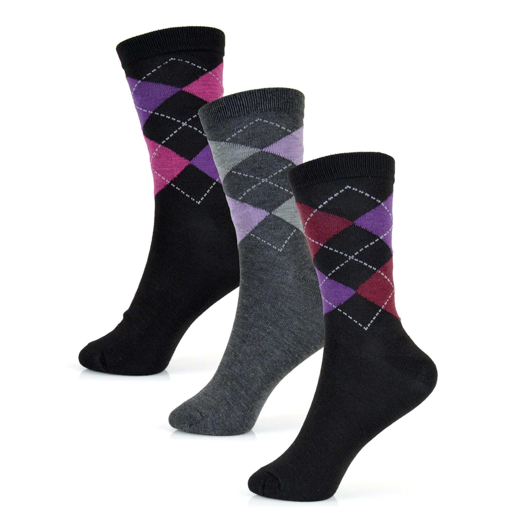 6-pairs-women-s-cotton-rich-socks-fun-designs-stripes-dots-leopard-fox-dog-cat-prints-uk-4-7-breathable-durable-by-sock-stack-socks-1176513926 - Bobobiy