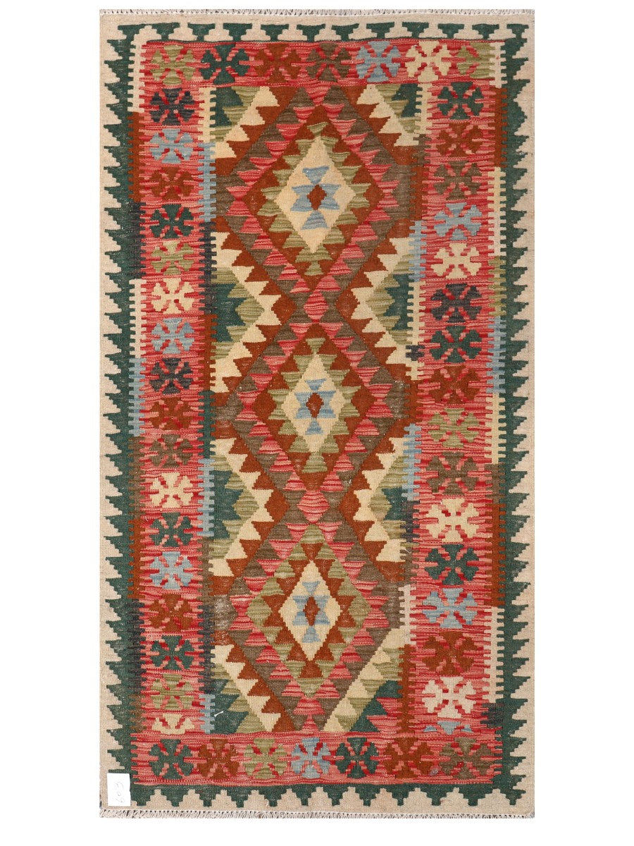 Maimana Afghanistan Kilim Rug - 182 x 98 cm - Handmade