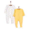 HelloBaby Newborn Boy Footed Jumpsuit - Yellow