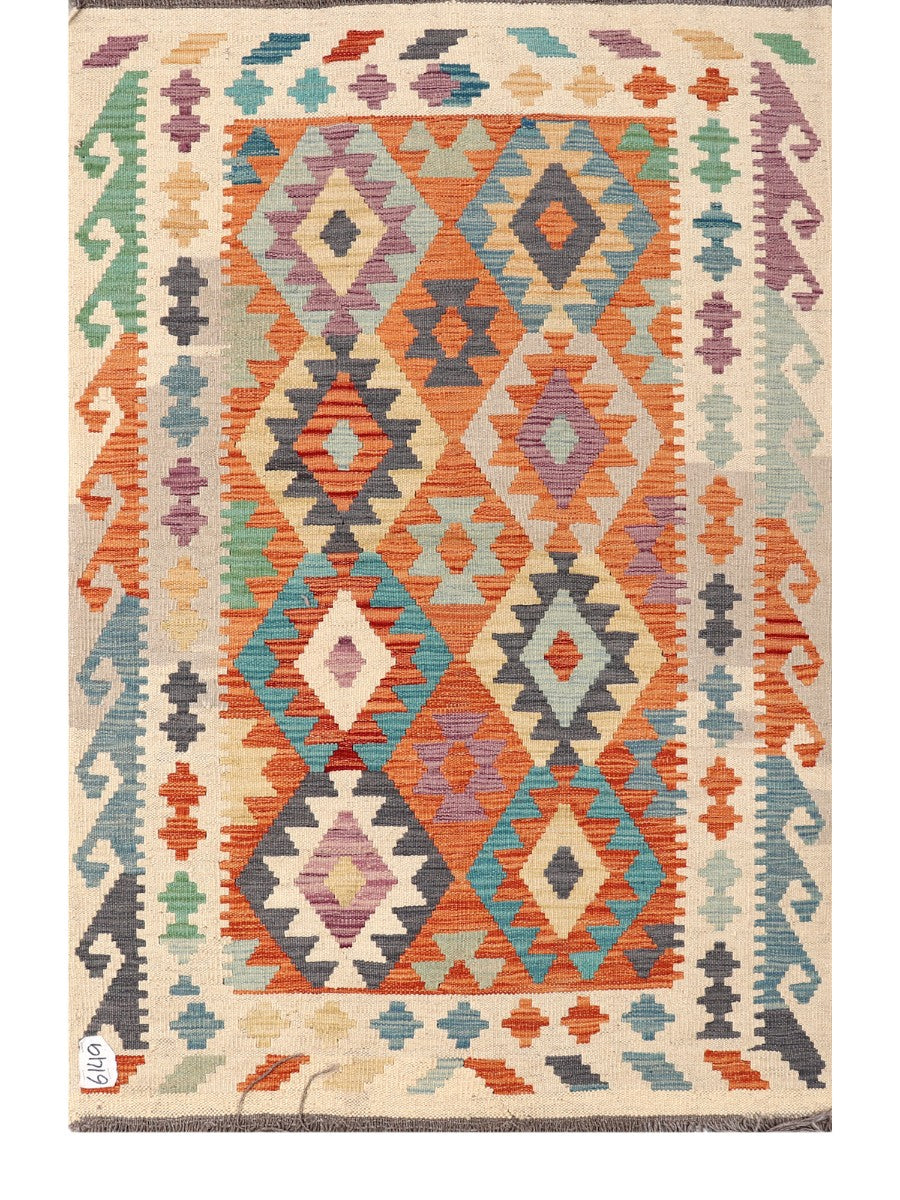 Maimana Afghanistan Kilim Rug - 149 x100 cm - Handmade