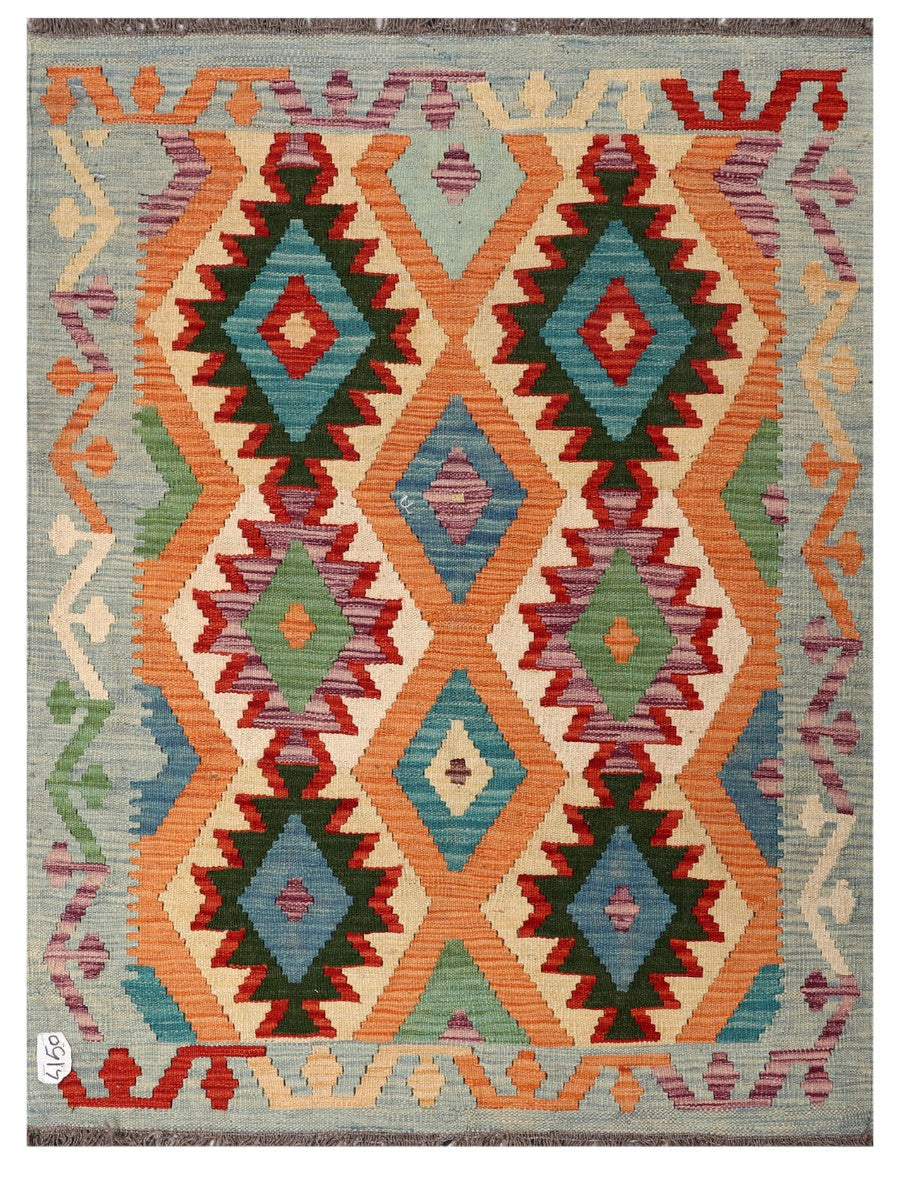 Maimana Afghanistan Kilim Rug - 140 x105 cm - Handmade