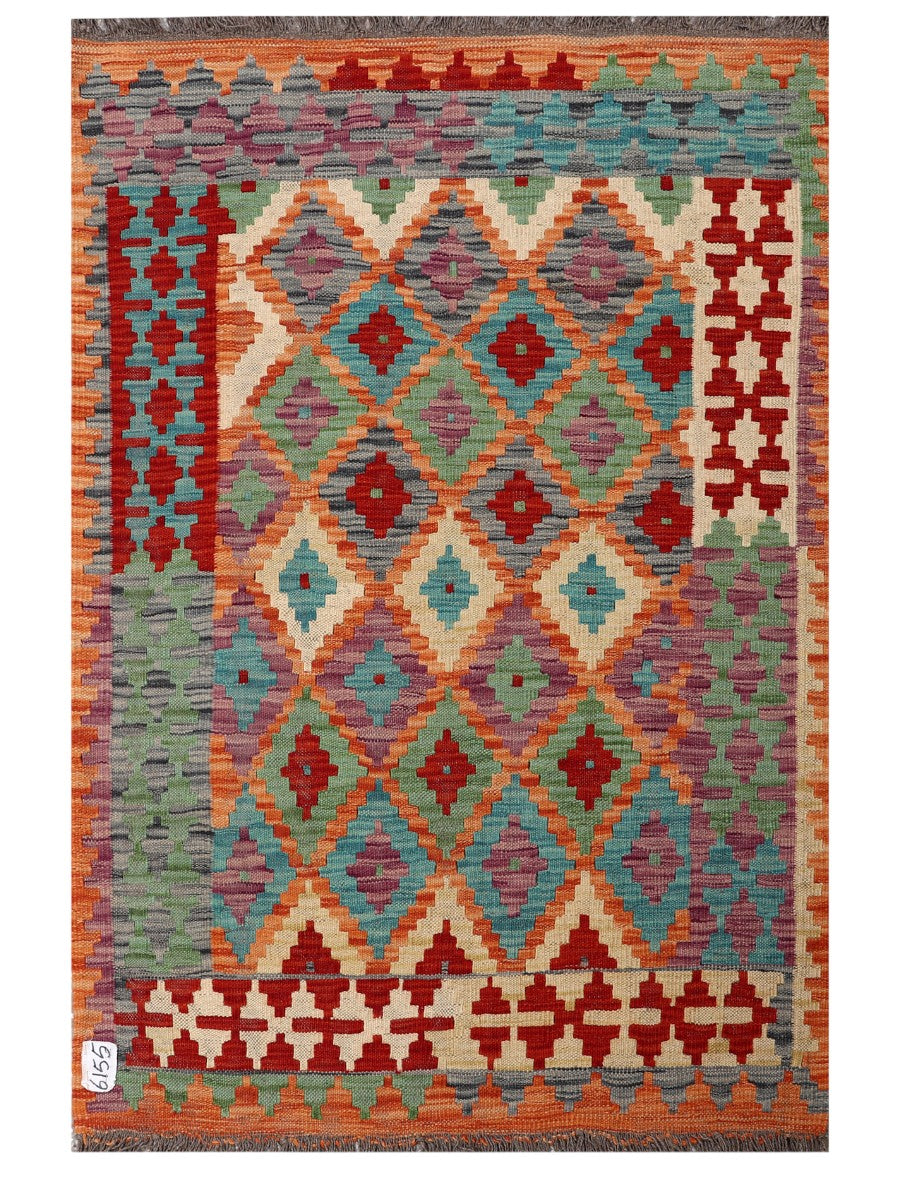 Maimana Afghanistan Kilim Rug - 146 x99 cm - Handmade