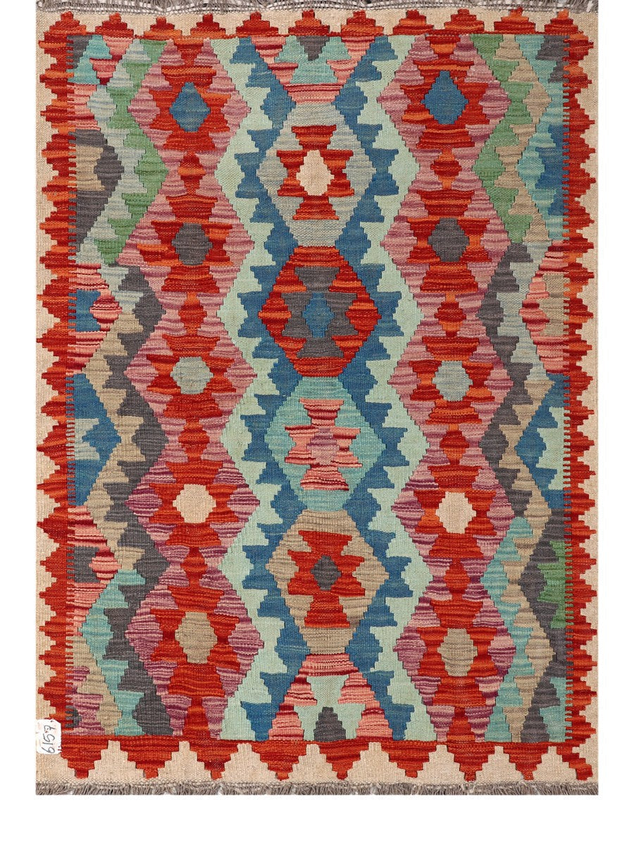 Maimana Afghanistan Kilim Rug - 145 x102 cm - Handmade