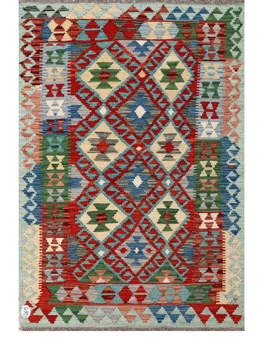 Maimana Afghanistan Kilim Rug - 156 x106 cm - Handmade