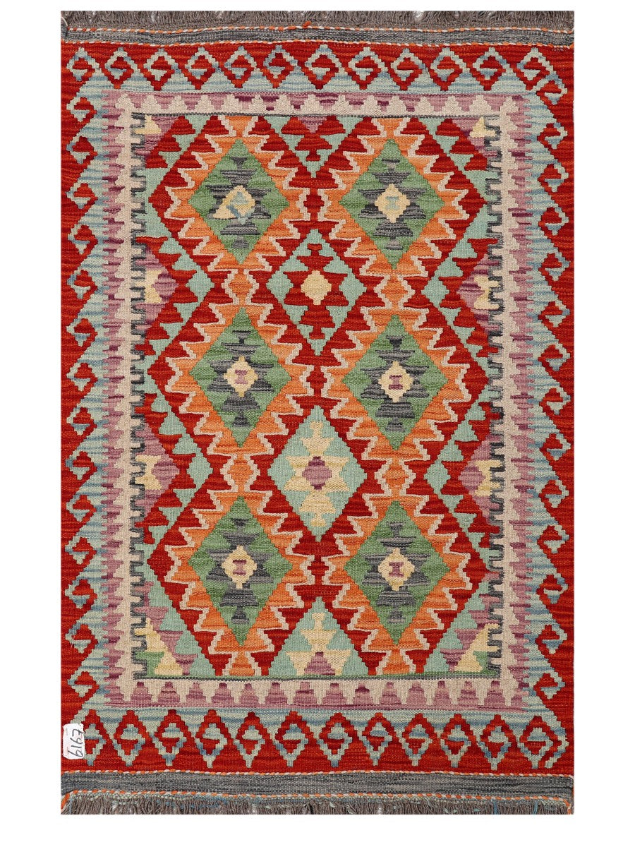 Maimana Afghanistan Kilim Rug - 144 x92 cm - Handmade