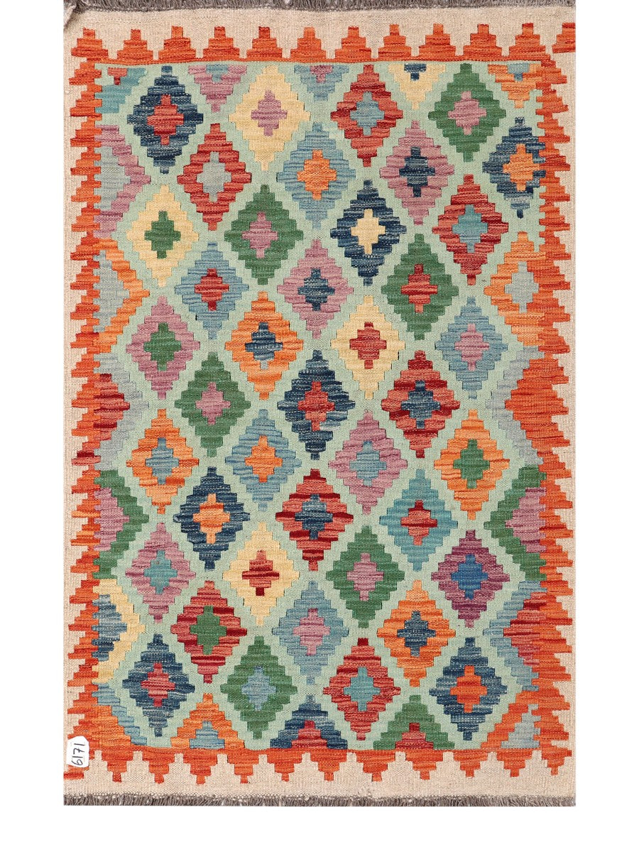 Maimana Afghanistan Kilim Rug - 155 x98 cm - Handmade
