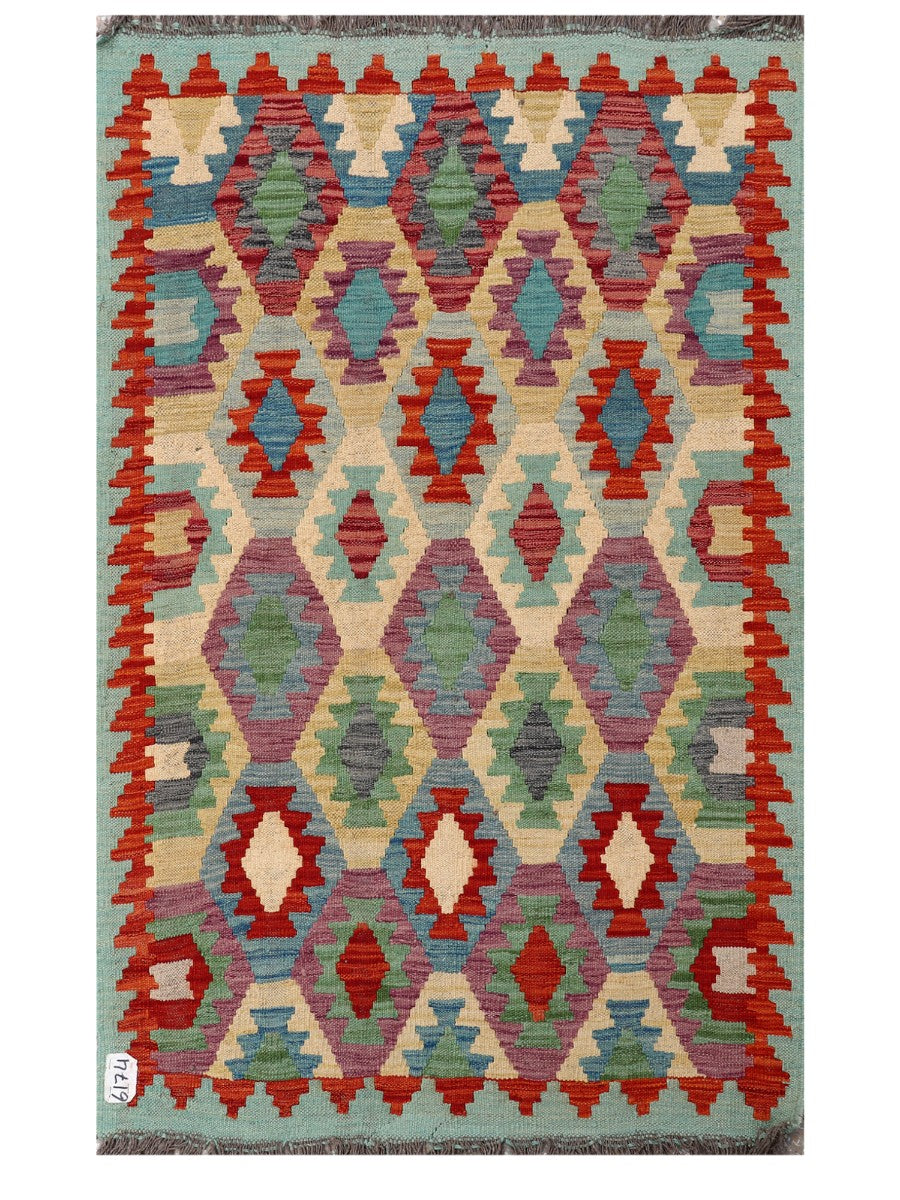 Maimana Afghanistan Kilim Rug - 161 x100 cm - Handmade