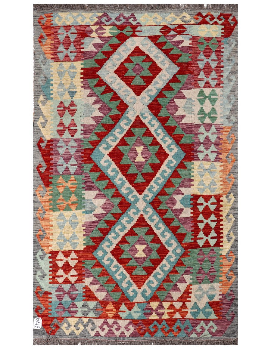 Maimana Afghanistan Kilim Rug - 185 x111 cm - Handmade