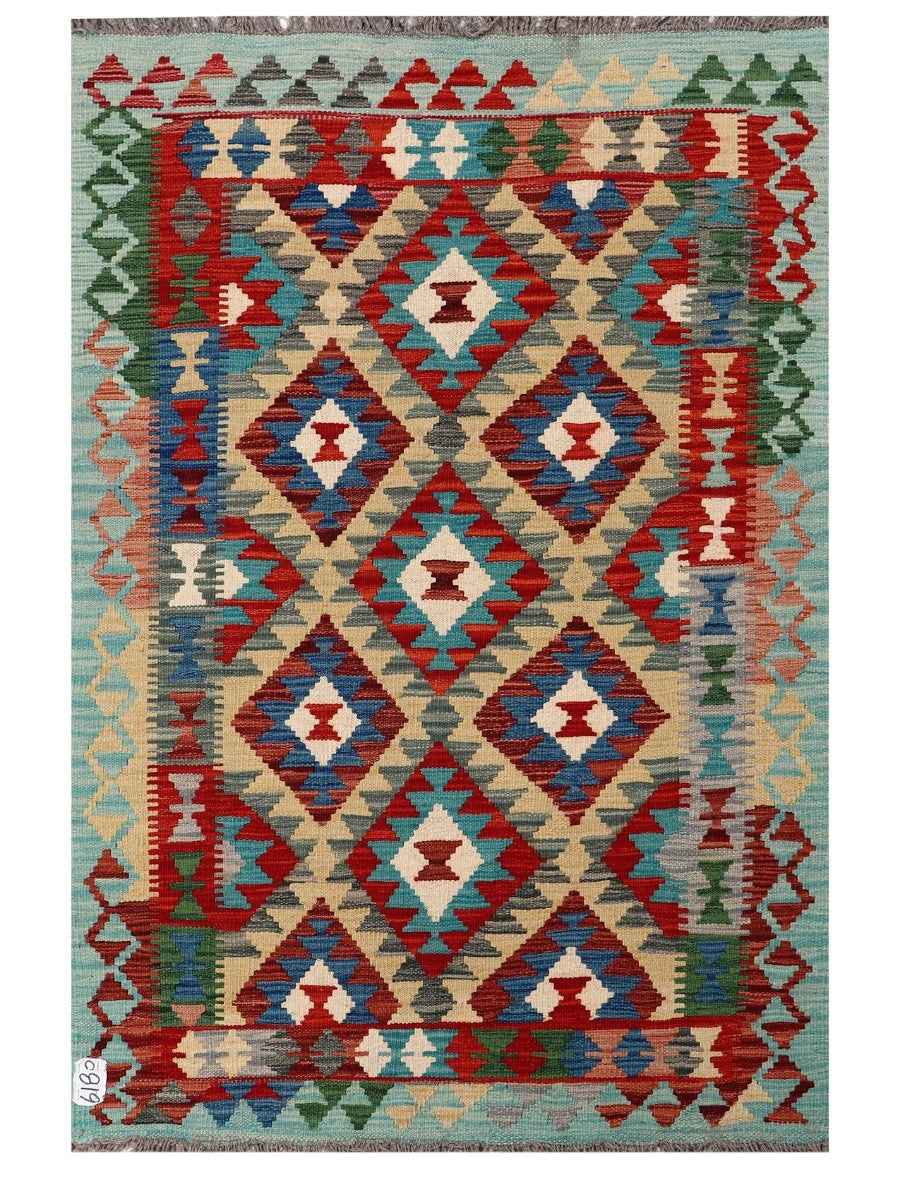Maimana Afghanistan Kilim Rug - 153 x99 cm - Handmade