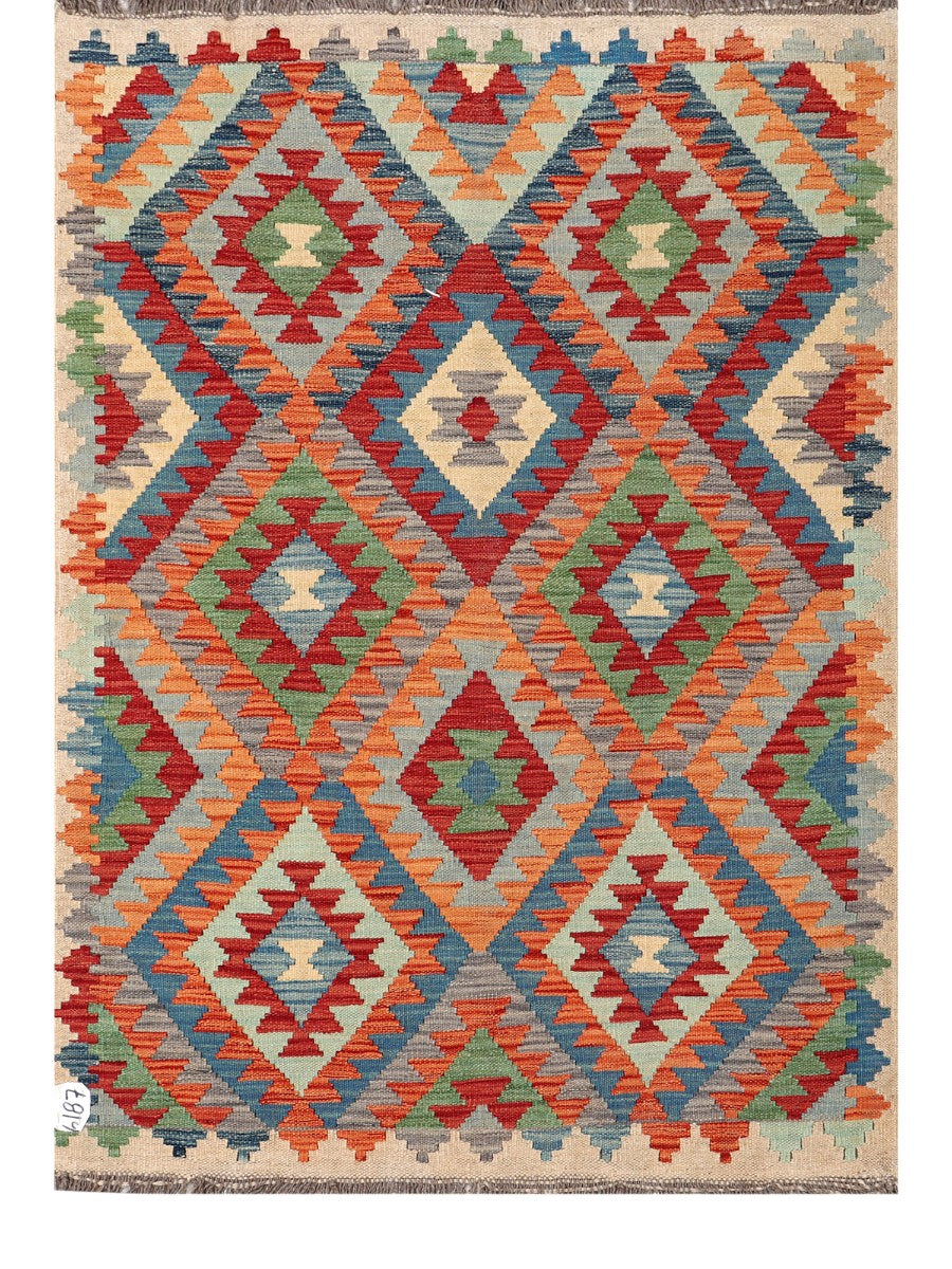 Maimana Afghanistan Kilim Rug - 148 x104 cm - Handmade