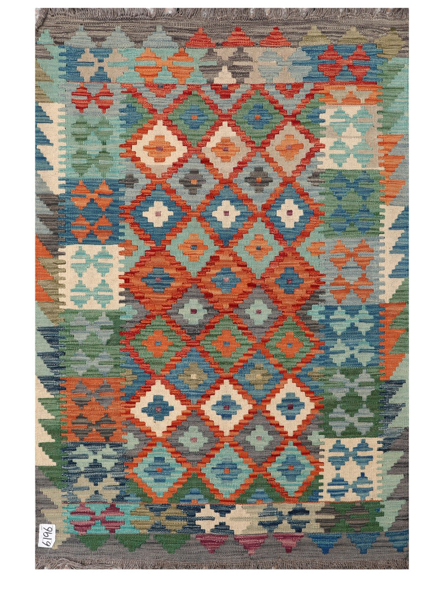 Maimana Afghanistan Kilim Rug - 151 x101 cm - Handmade