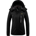 Womens Ski Jacket Waterproof Winter Fleece Coat Black Size XL GEMYSE