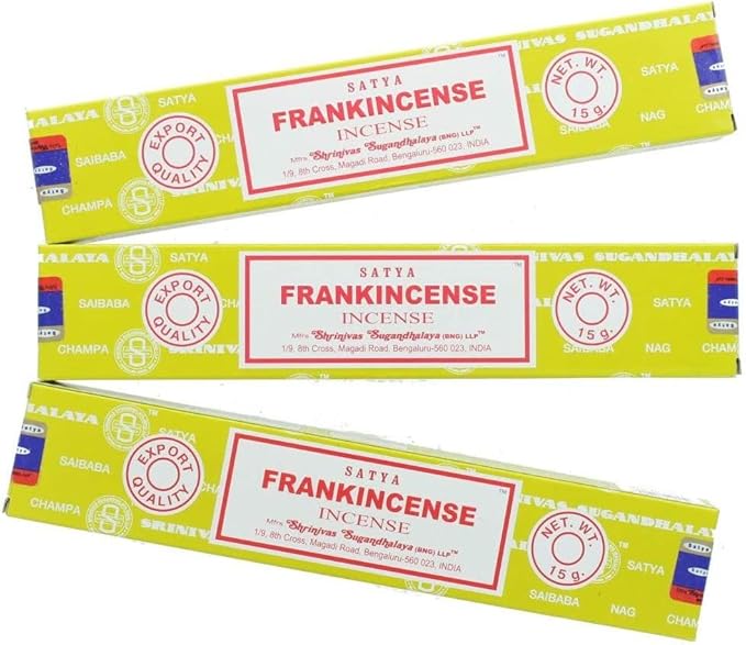 Set of 12 Packets of Frankincense Incense Sticks by Satya