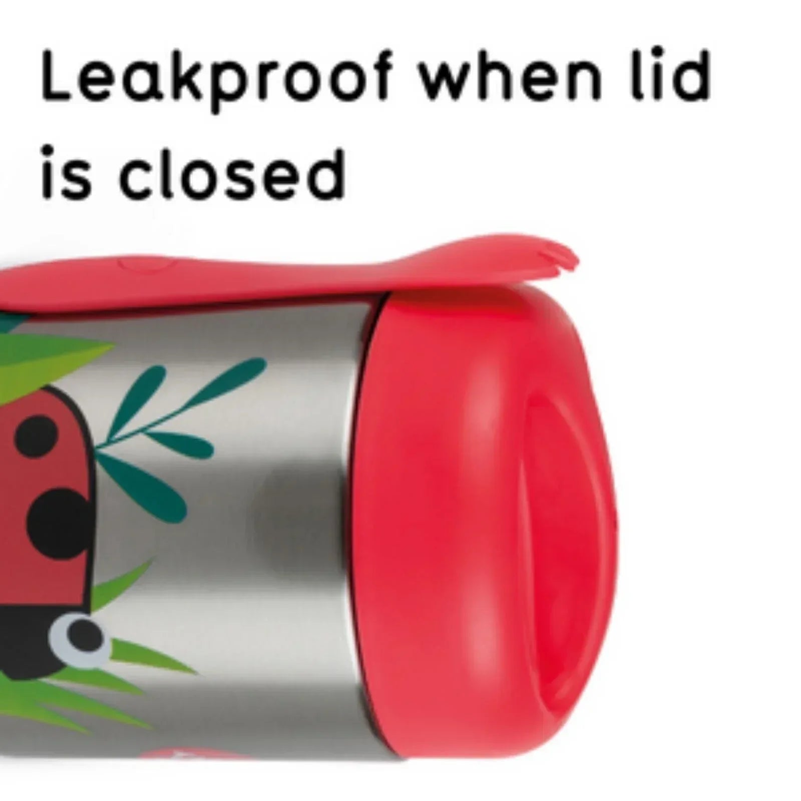 TUM TUM Thermal Food Flask with Magnetic Spork - Ladybird - Bobobiy