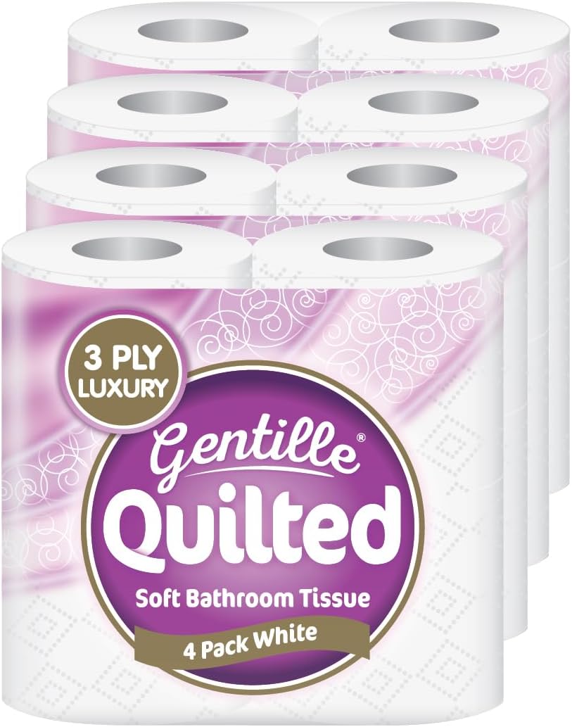 10 x Gentille Quilted Toilet Tissue - 4 PACK