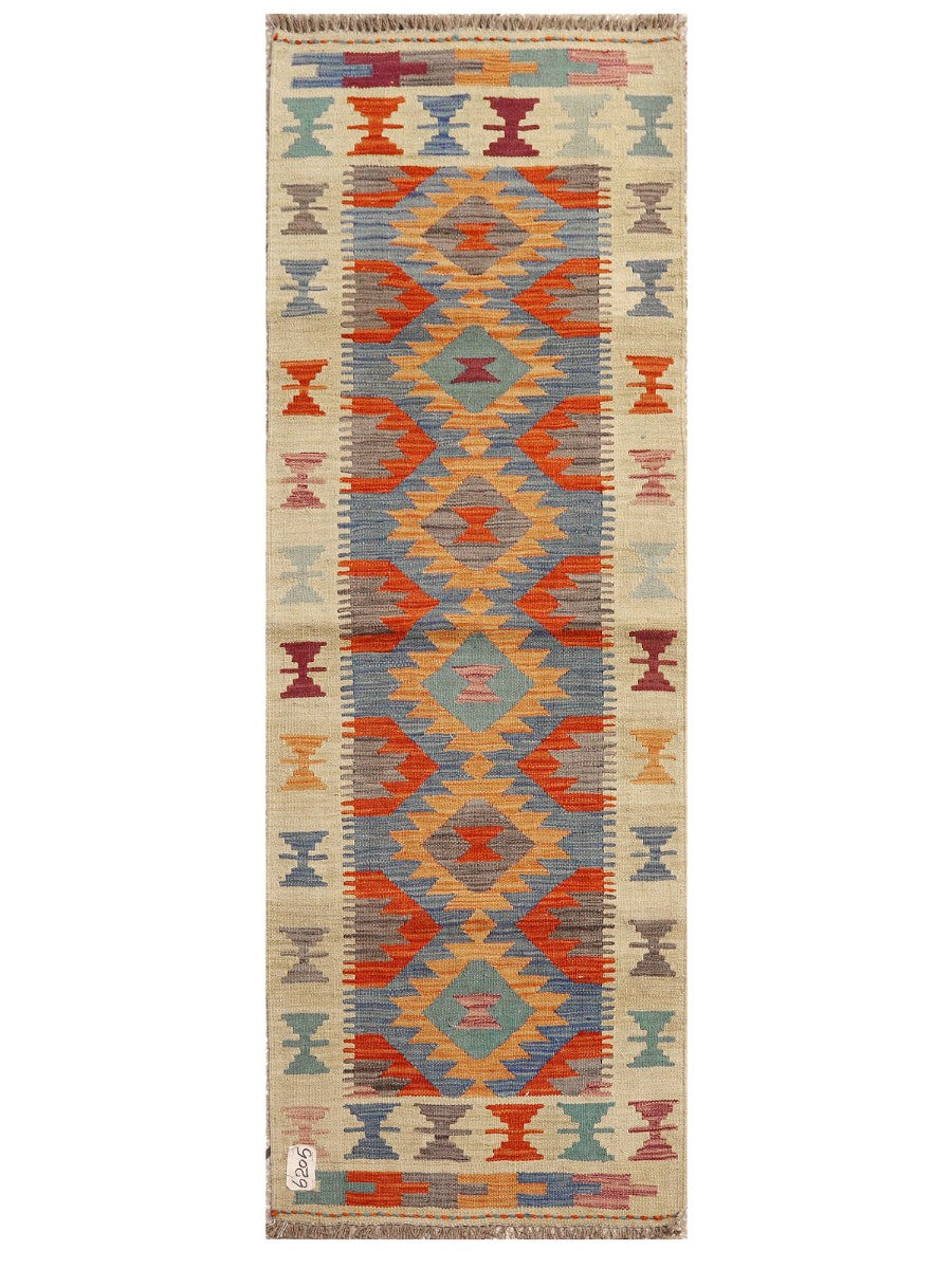 Maimana Afghanistan Kilim Rug - 178 x63 cm - Handmade