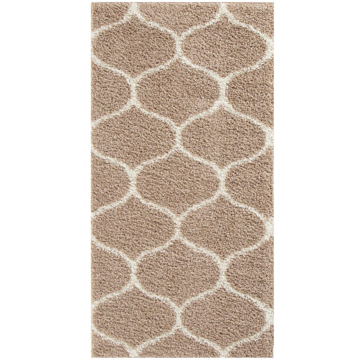 620_Moroccan_Beige_Shaggy_Rug-1 - Bobobiy