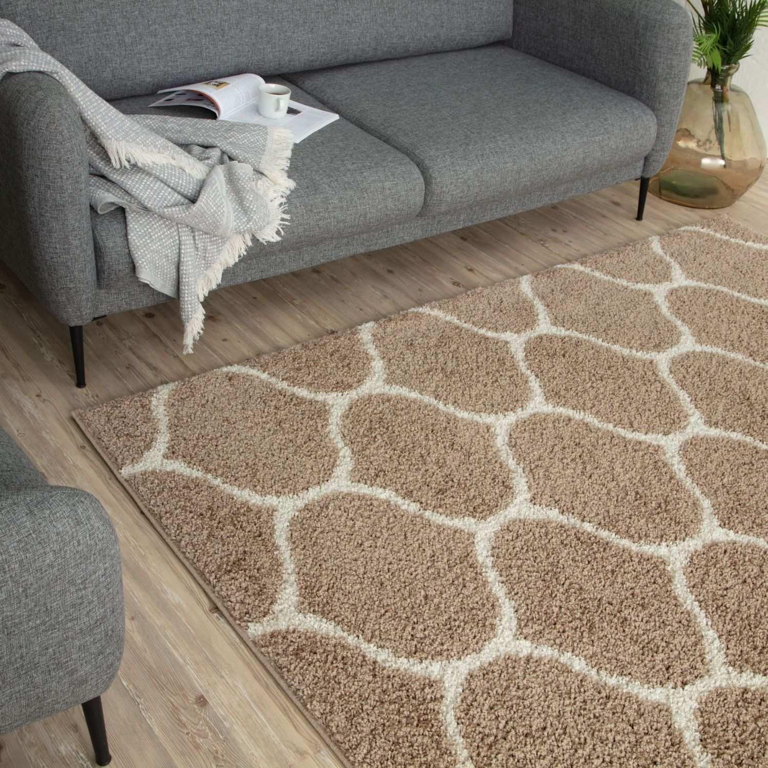 620_Moroccan_Beige_Shaggy_Rug-10 - Bobobiy