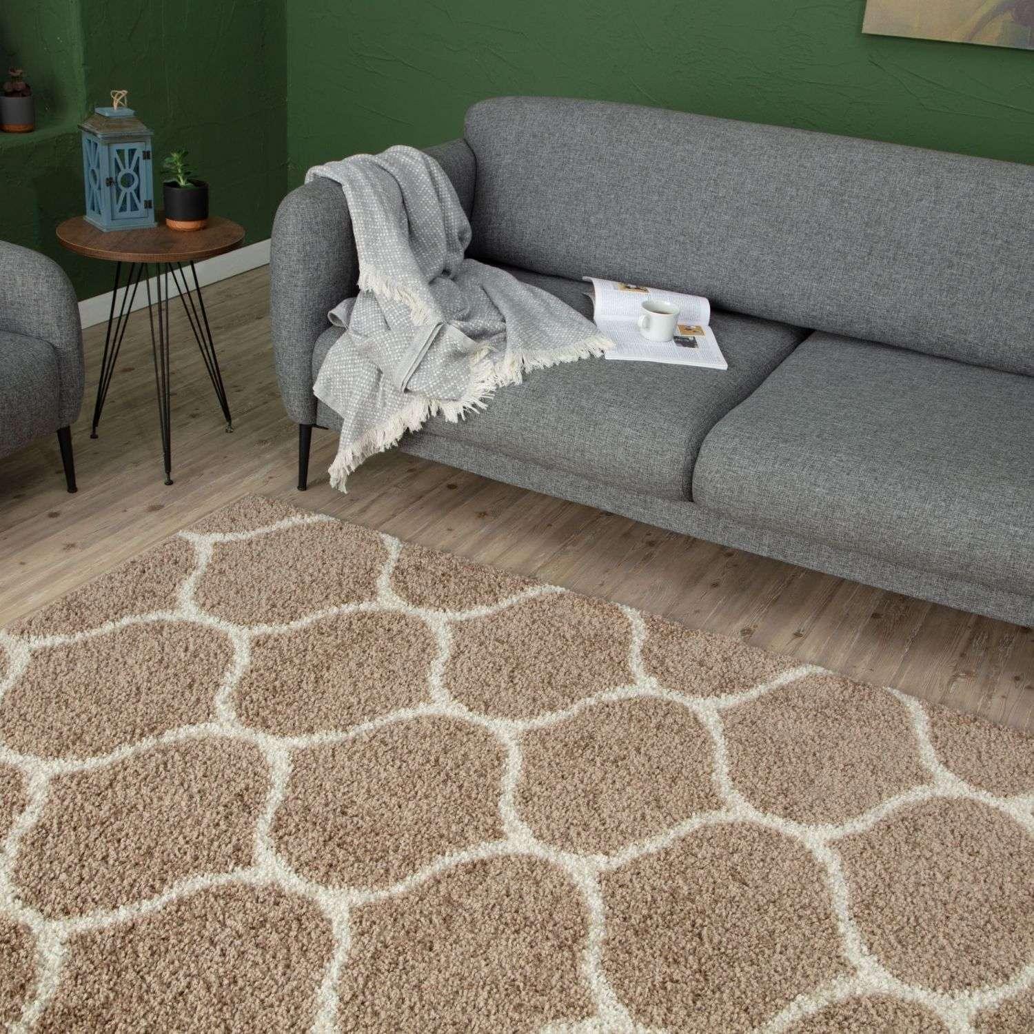 620_Moroccan_Beige_Shaggy_Rug-11 - Bobobiy