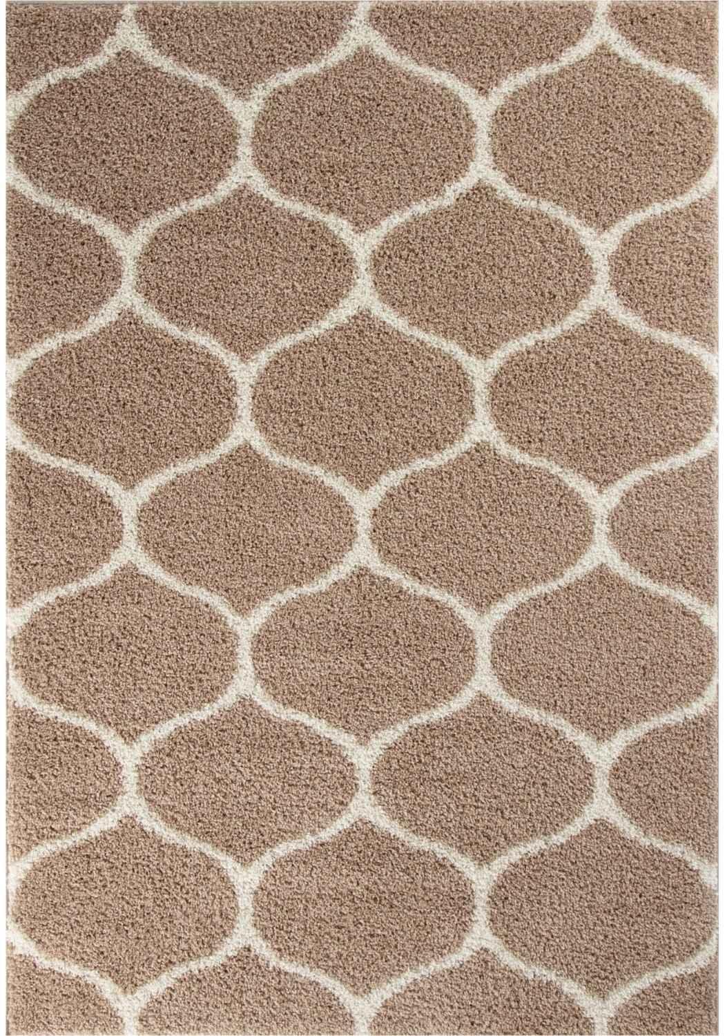 620_Moroccan_Beige_Shaggy_Rug - Bobobiy