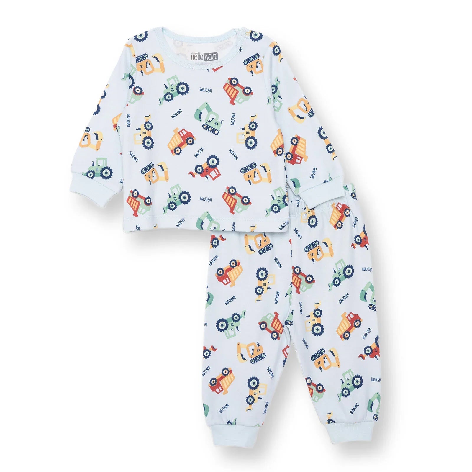 HelloBaby Baby Boy Long Sleeve Pyjamas Set - Blue