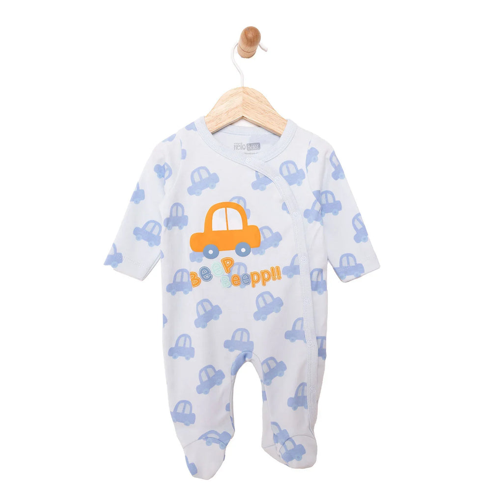 HelloBaby  Newborn Baby Boy  Footed Bottom - Blue