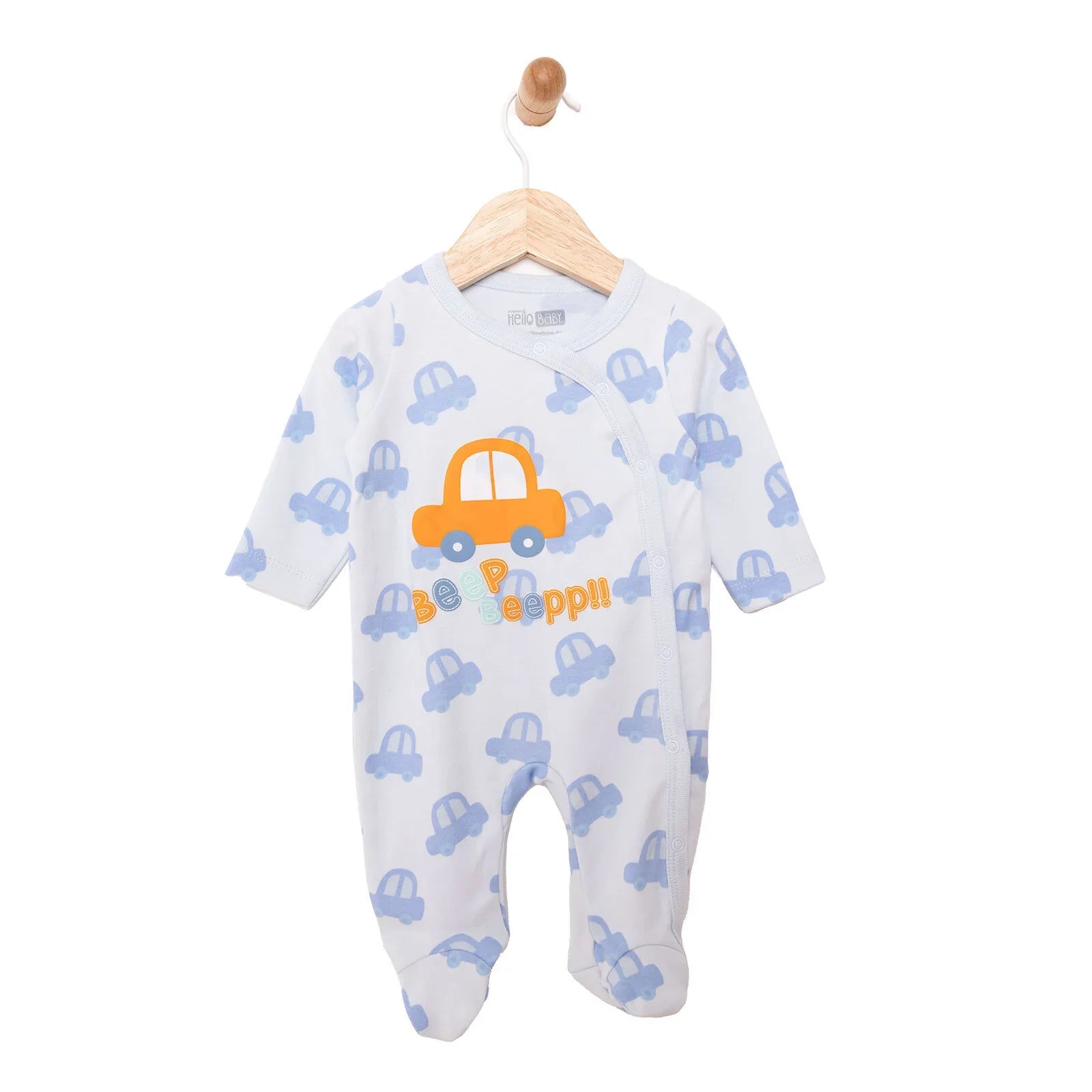 HelloBaby  Newborn Baby Boy  Footed Bottom - Blue