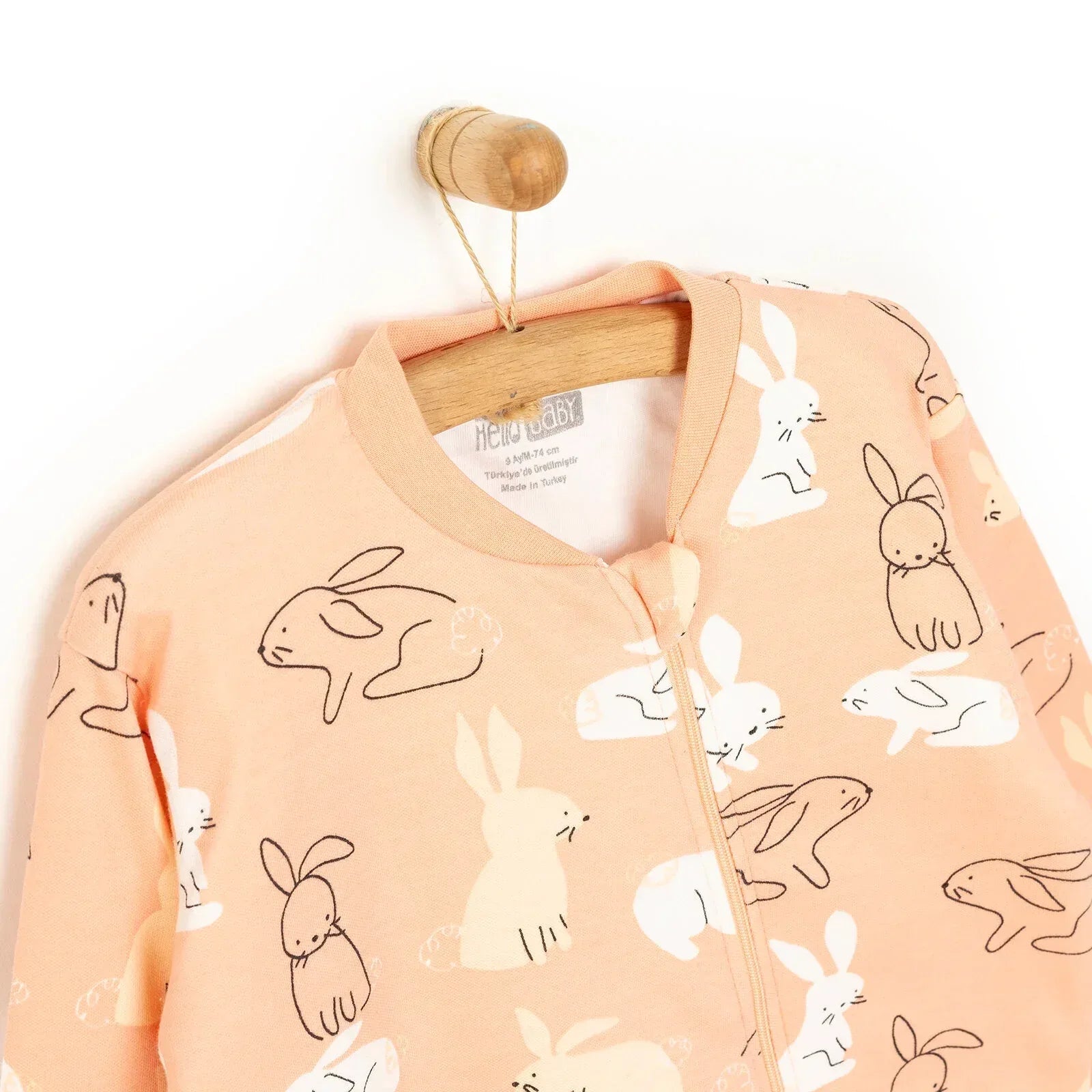 HelloBaby Girl Sleepsuit - Light Pink - Bobobiy