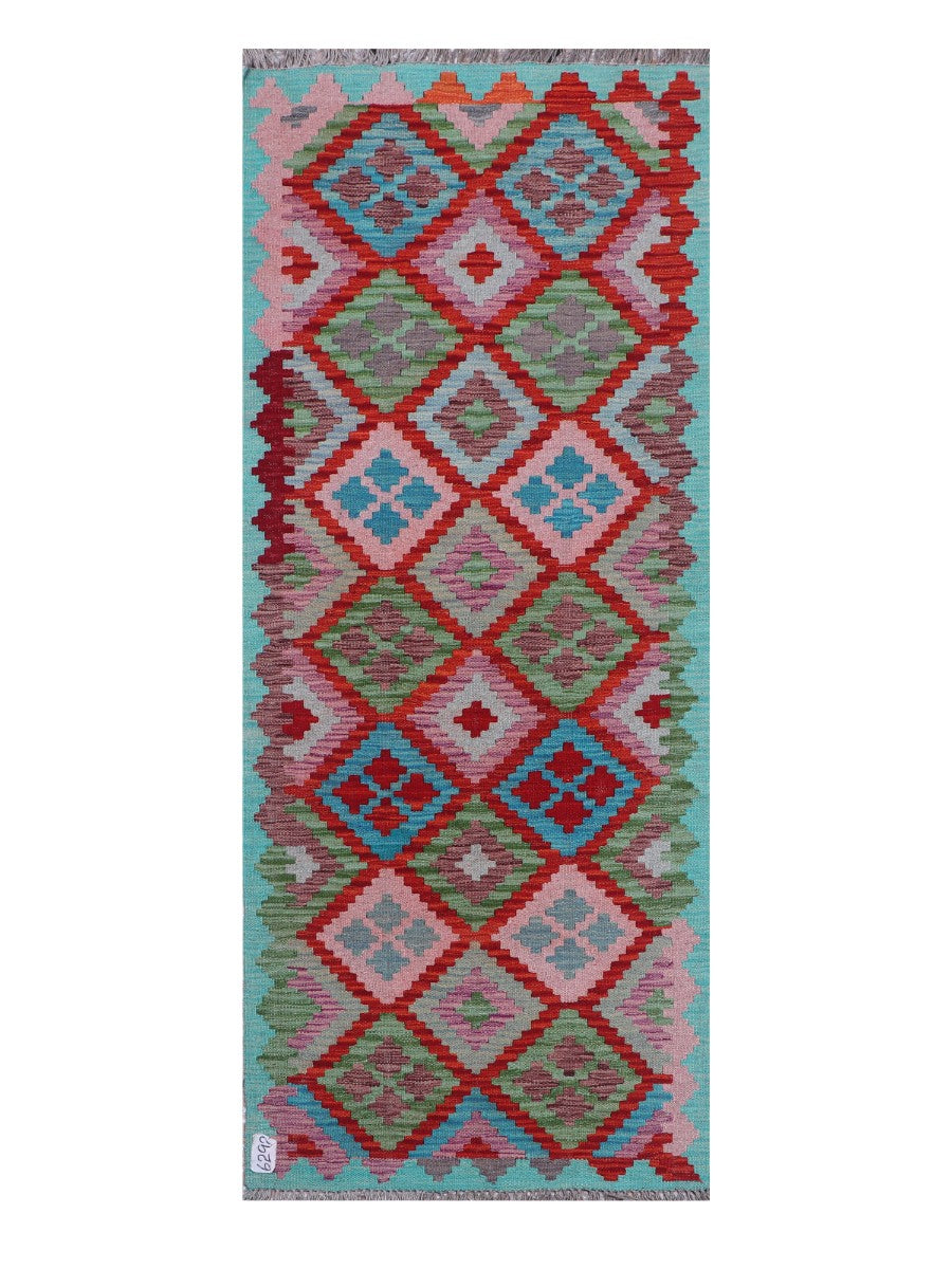 Maimana Afghanistan Kilim Rug - 195 x79 cm - Handmade
