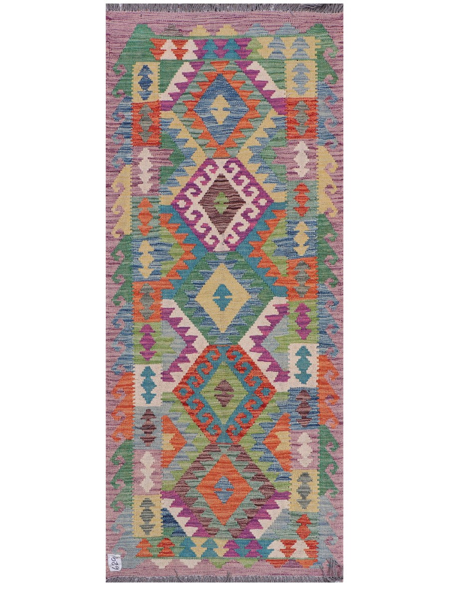 Maimana Afghanistan Kilim Rug - 197 x81 cm - Handmade