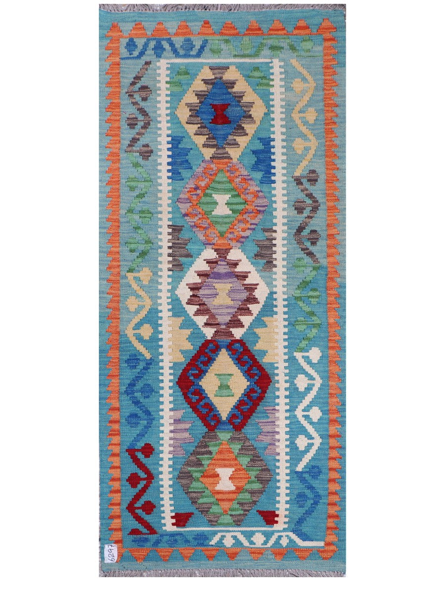 Maimana Afghanistan Kilim Rug - 185 x79 cm - Handmade