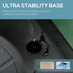 Black hoop base with filling opening for water or sand, sturdy portable stand
