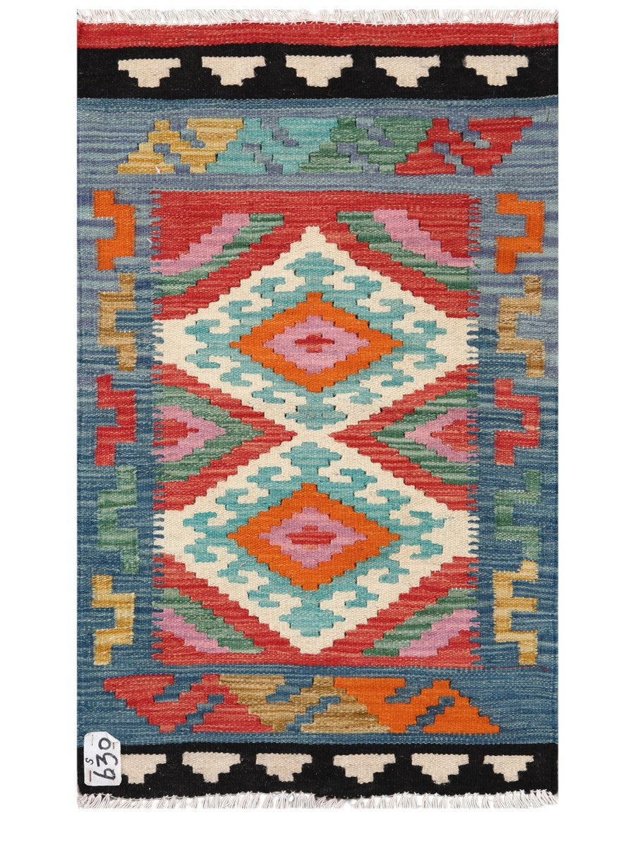 Maimana Afghanistan Kilim Rug - 93 x 56 cm - Handmade