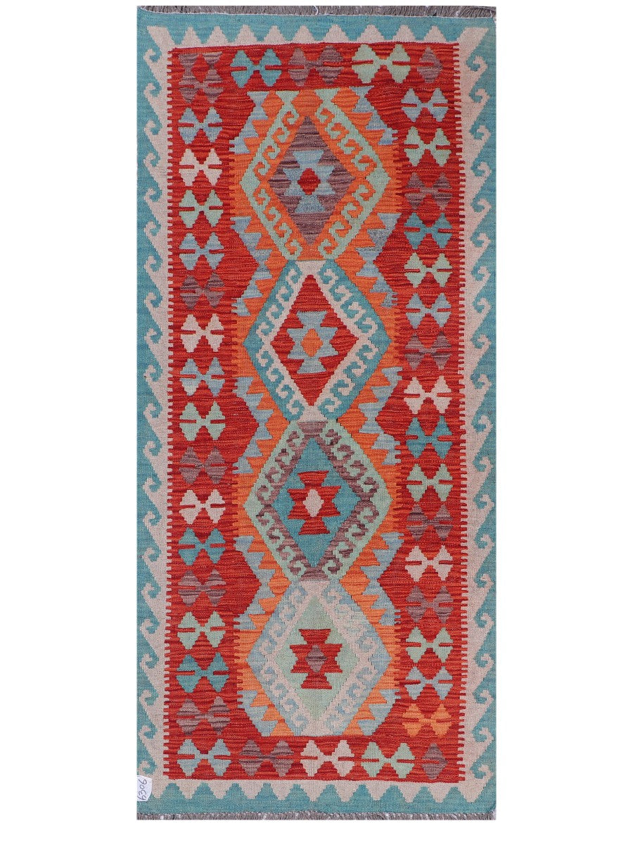 Maimana Afghanistan Kilim Rug - 197 x87 cm - Handmade
